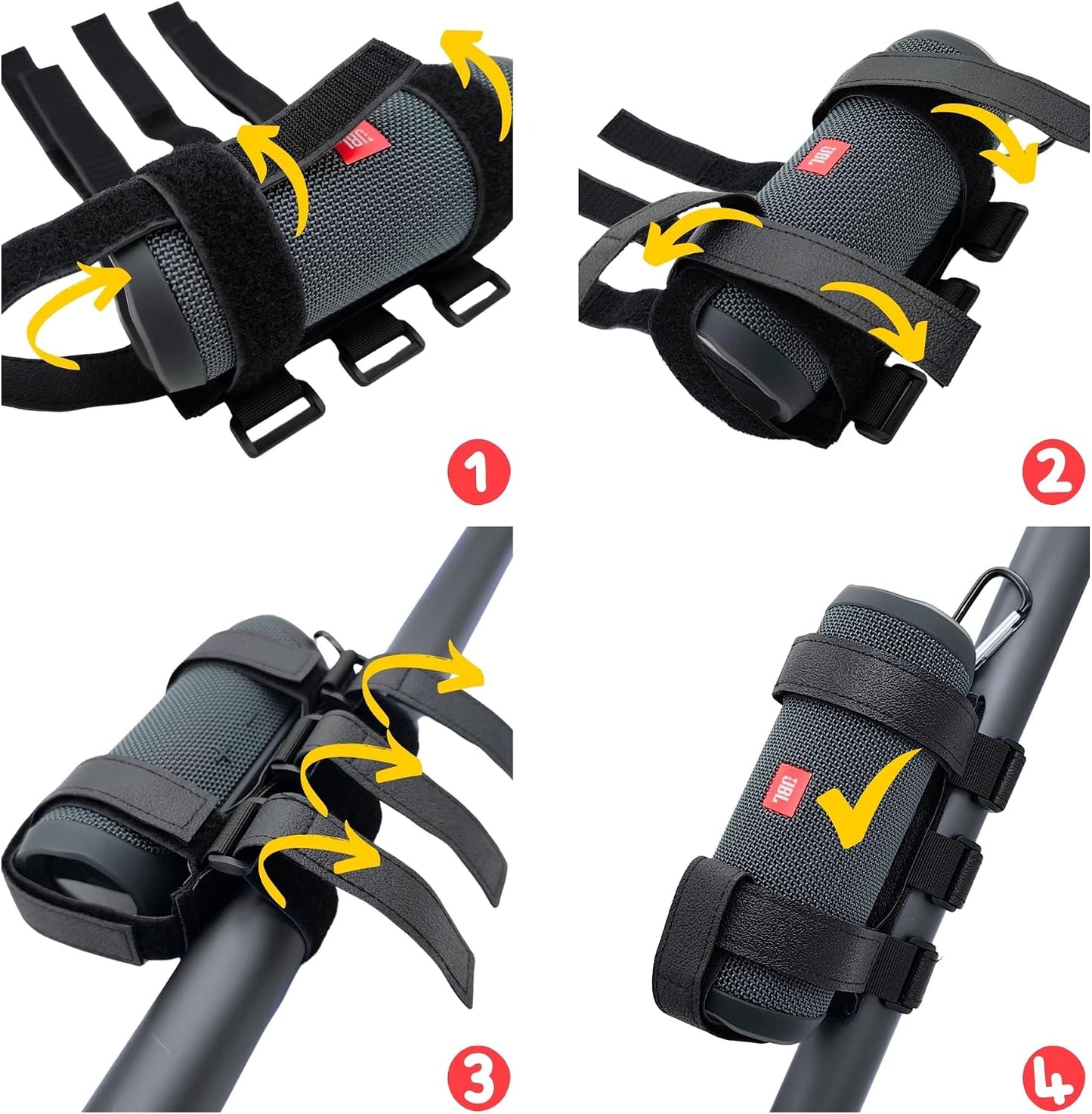 Wittolins 4/5/6 4/5/6 Golf Cart Portable Speaker Mount - Heavy Duty Bluetooth Speakers Mount Strap for Flip & Charge