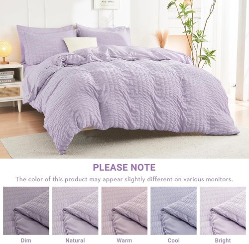 HYMOKEGE Lavender Twin Comforter Set - 5-Piece All-Season Luxury Bedding in a Bag