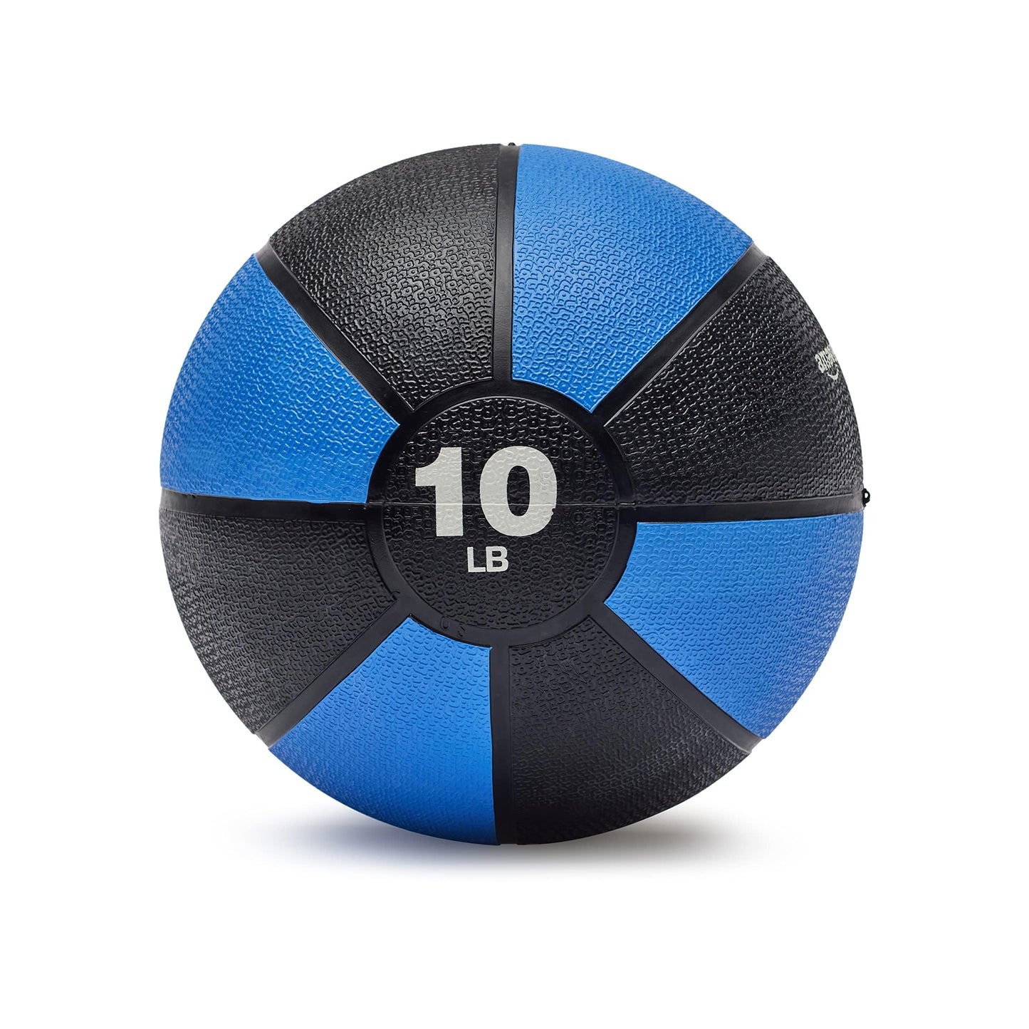 Amazon Basics Weighted Medicine Ball for Core Strength, Strength Training, Full-Body Workouts and Balance Exercises, 10 Pounds, Blue/Black, 9.3 inches