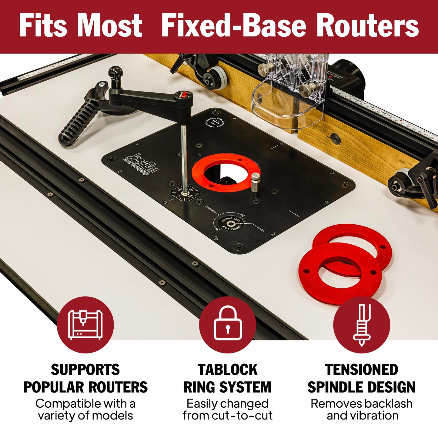 JessEm 02120 Mast-R-Lift II Universal Router Lift with Built in Locking System