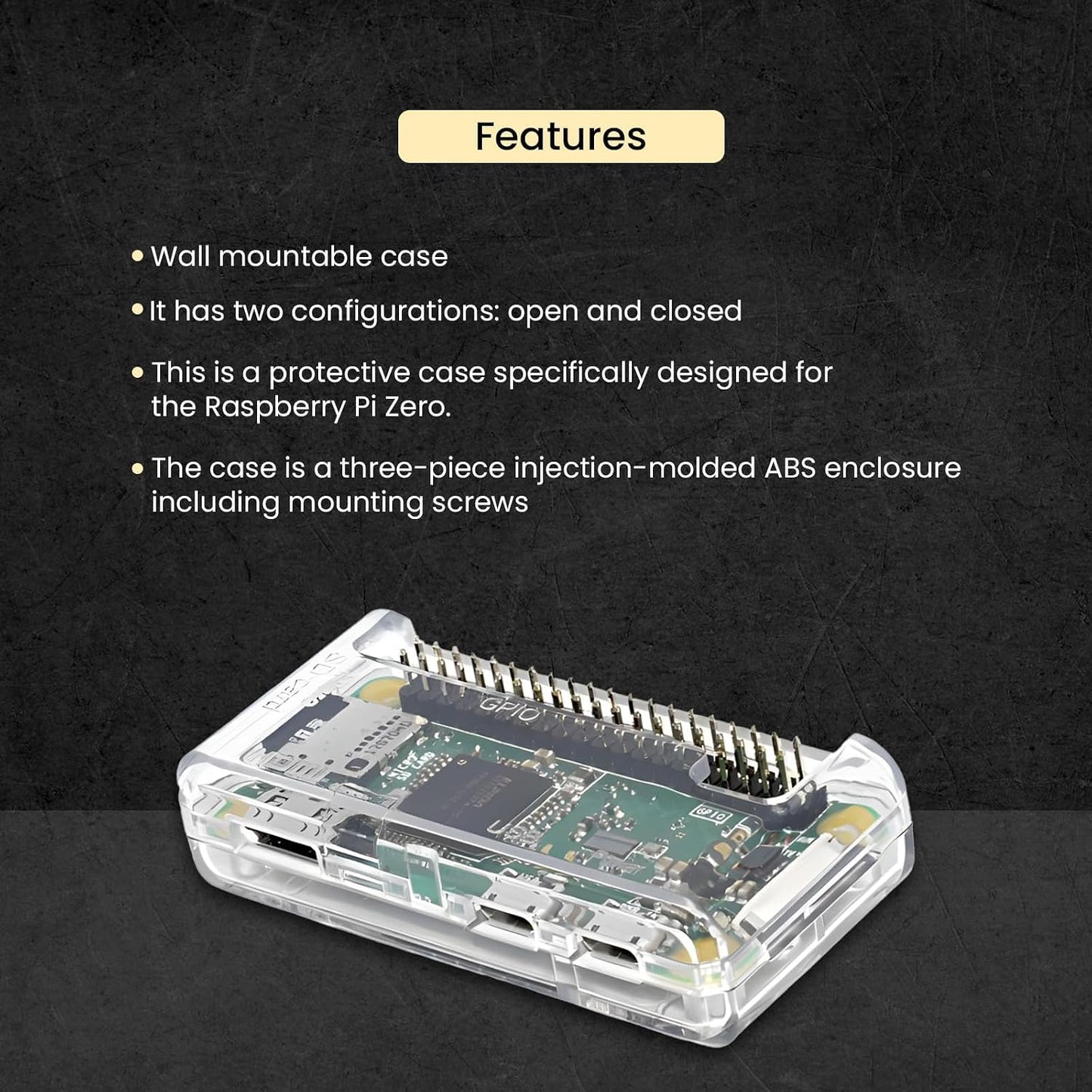 sb components 2 1 SB Premium Clear Case for Raspberry Pi Zero and Raspberry Pi Zero W Open Closed in Access to All
