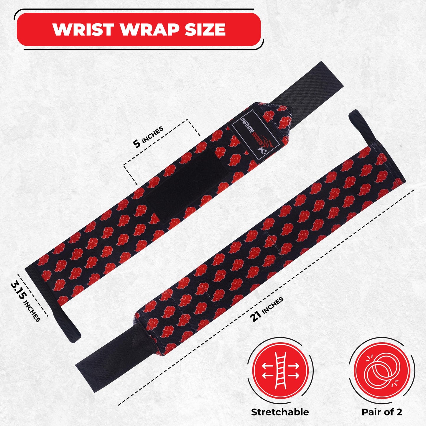 Weight Lifting Wrist Straps with Neoprene Padding – Heavy Duty Deadlift Straps for Weightlifting, Powerlifting Gym Training (Red Cloud, Standard)