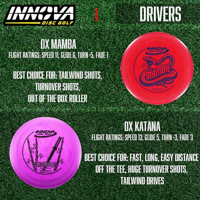 Innova Disc Golf Set 10 Pack – Disc Golf Starter Set for Beginners with Disc Golf Drivers, Mid-Ranges, Disc Golf Putters Disc Golf Starter Kit, Medium