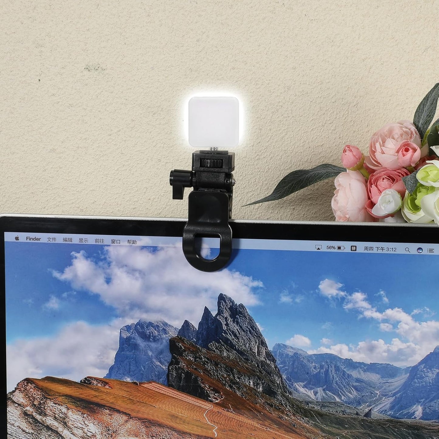 Xelsluthe Monitor Camera Mount Clamp Clip, Ring Light Clip Adapter Replacement Screen LCD Display Top Fill