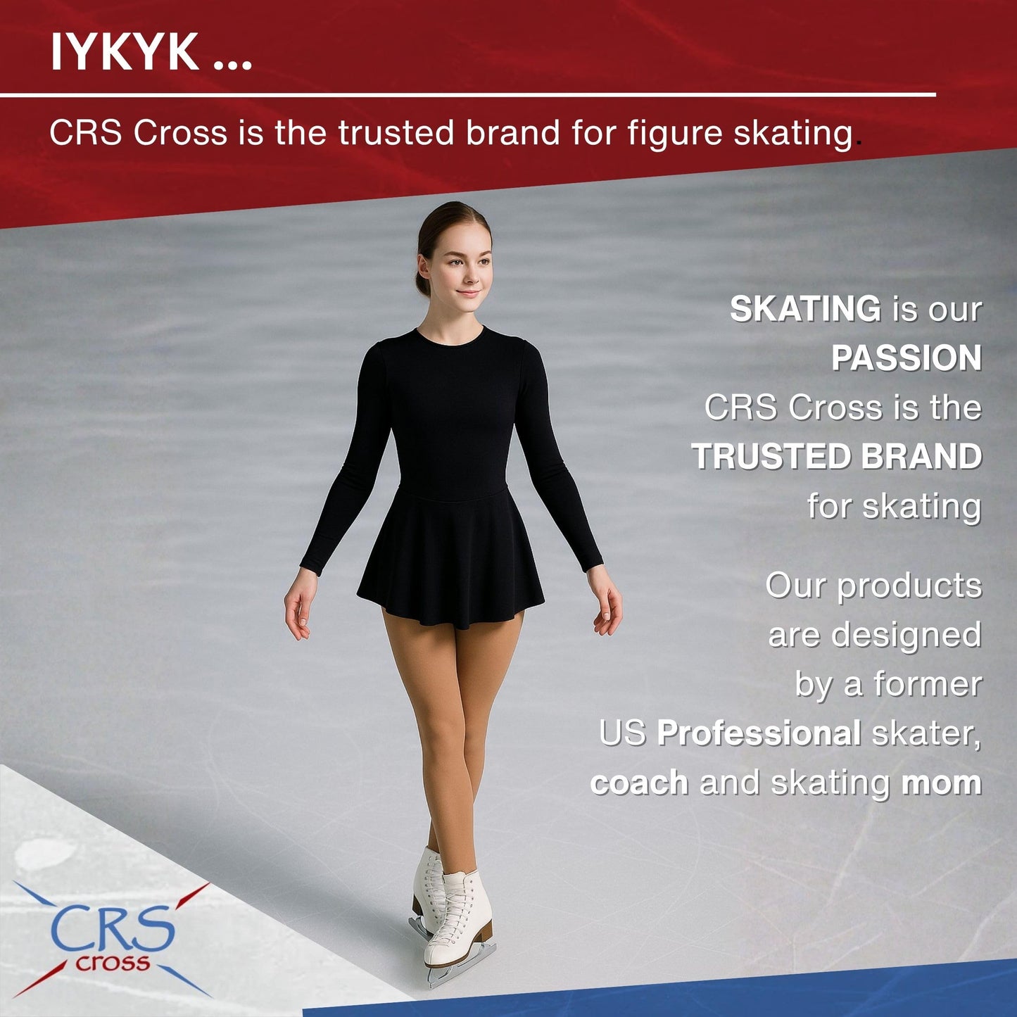 CRS Cross Skating Tights. 2 Pair of Footed Opaque Figure Skate Tights. Sheer 40 Denier Performance. Figure Skate Competitions, Ice Skating Practice, and Dance. (Children 6-8 Light Tan)