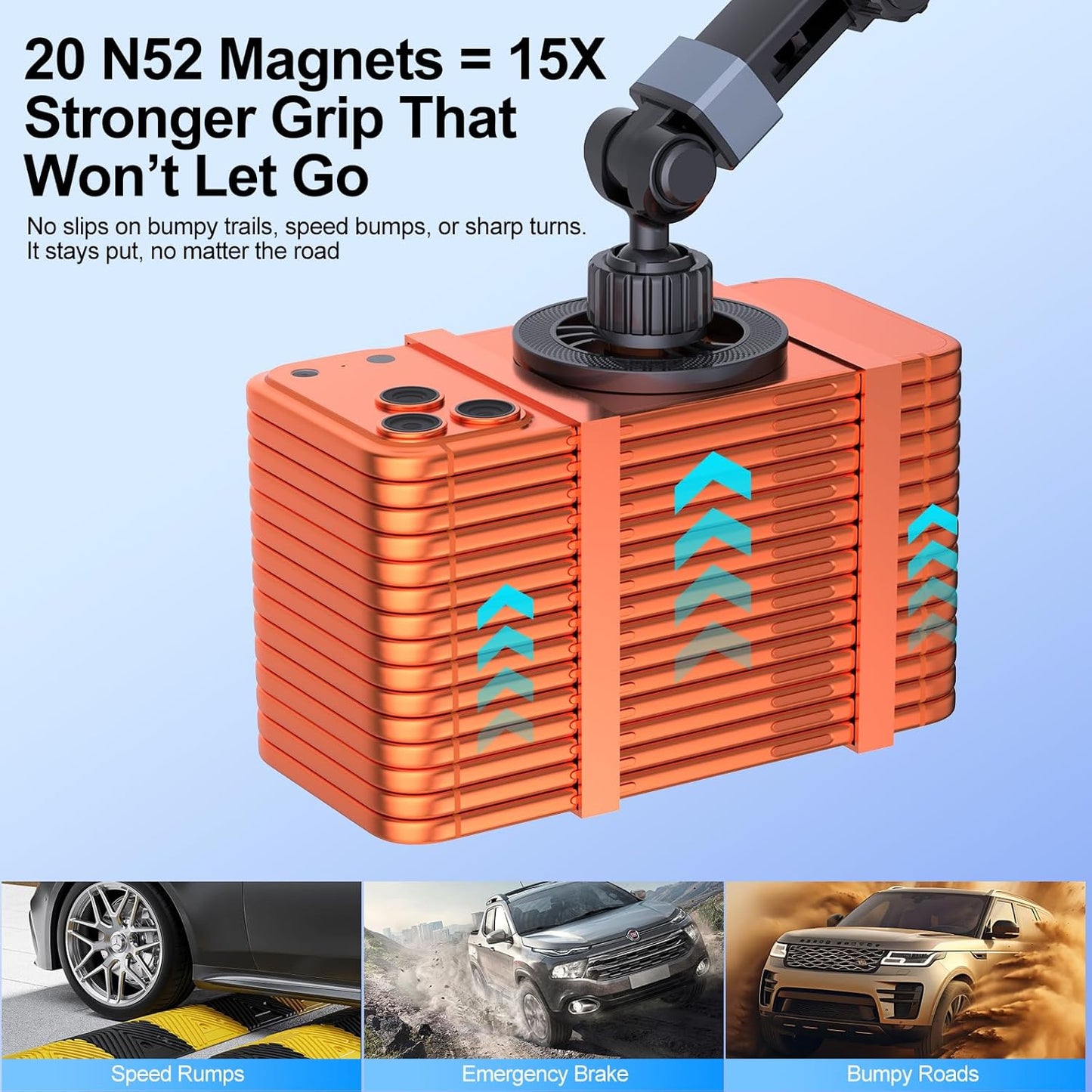 2-in-1 2026 17-12 Vitog MagSafe Car Mount, Hands Free Phone Holders for Your Car, Strong Magnetic Cup Holder Phone