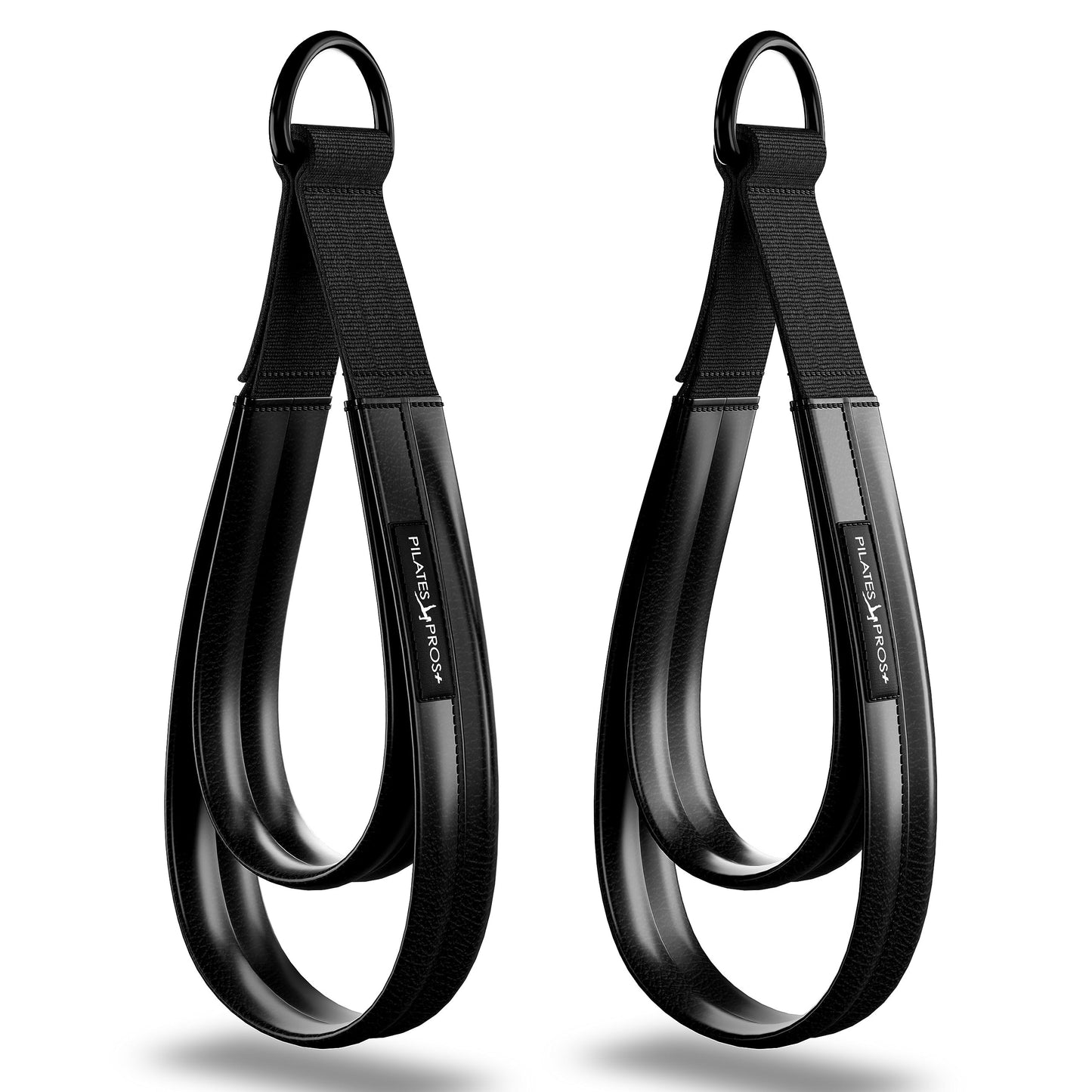 Vinyl Covered Double Loop Straps for Pilates Equipment - D-Ring Padded Fitness Straps for Studio & Home Gym Workouts