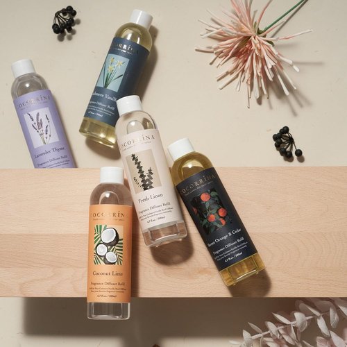Cocorrína Reed Diffuser Refill - Clean Linen Scented Oil | 6.7 oz. Home Fragrance for Relaxing Spaces