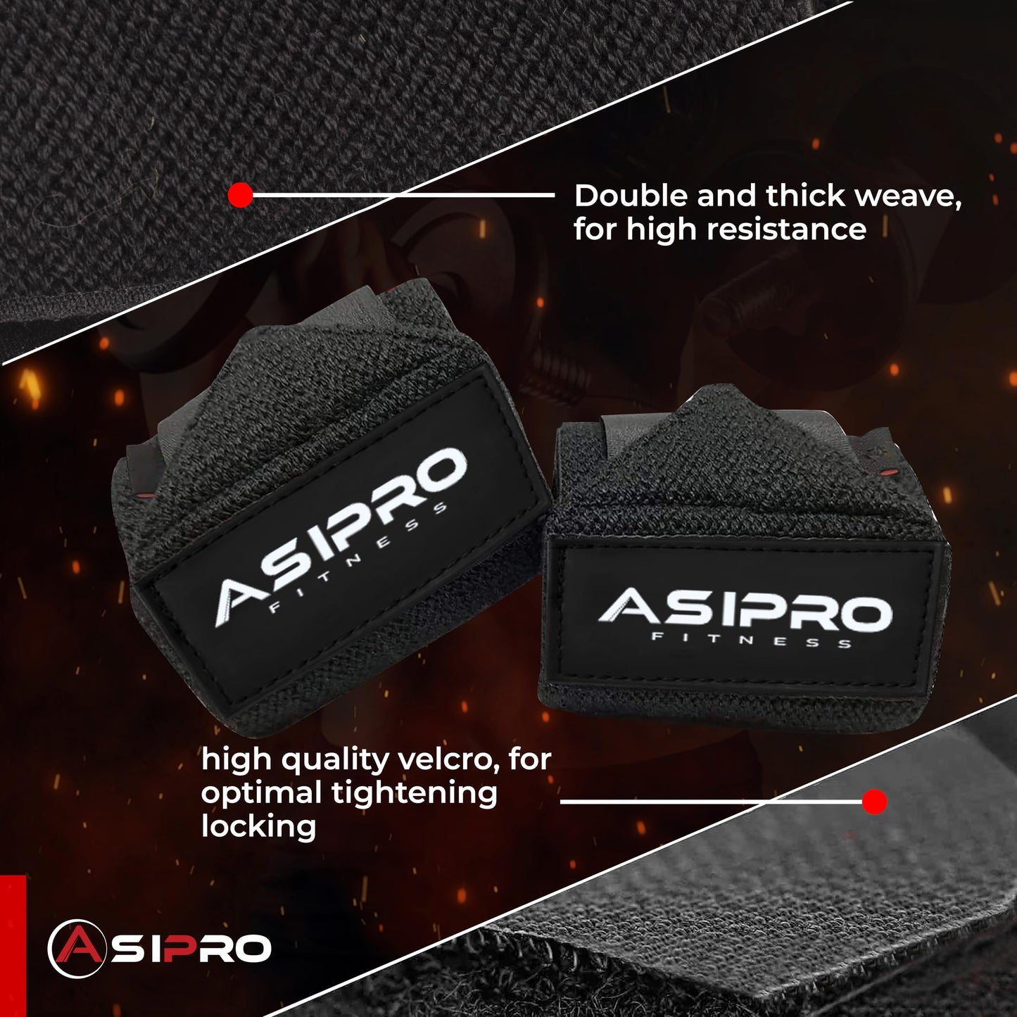 ASIPRO Wrist Straps for Weightlifting Men & Women Wrist Wraps for Weightlifting Muñequeras para Gym Weight Lifting Wrist Wraps for Bench Press Gym Wrist Straps Gym Wrist Support for Working Out