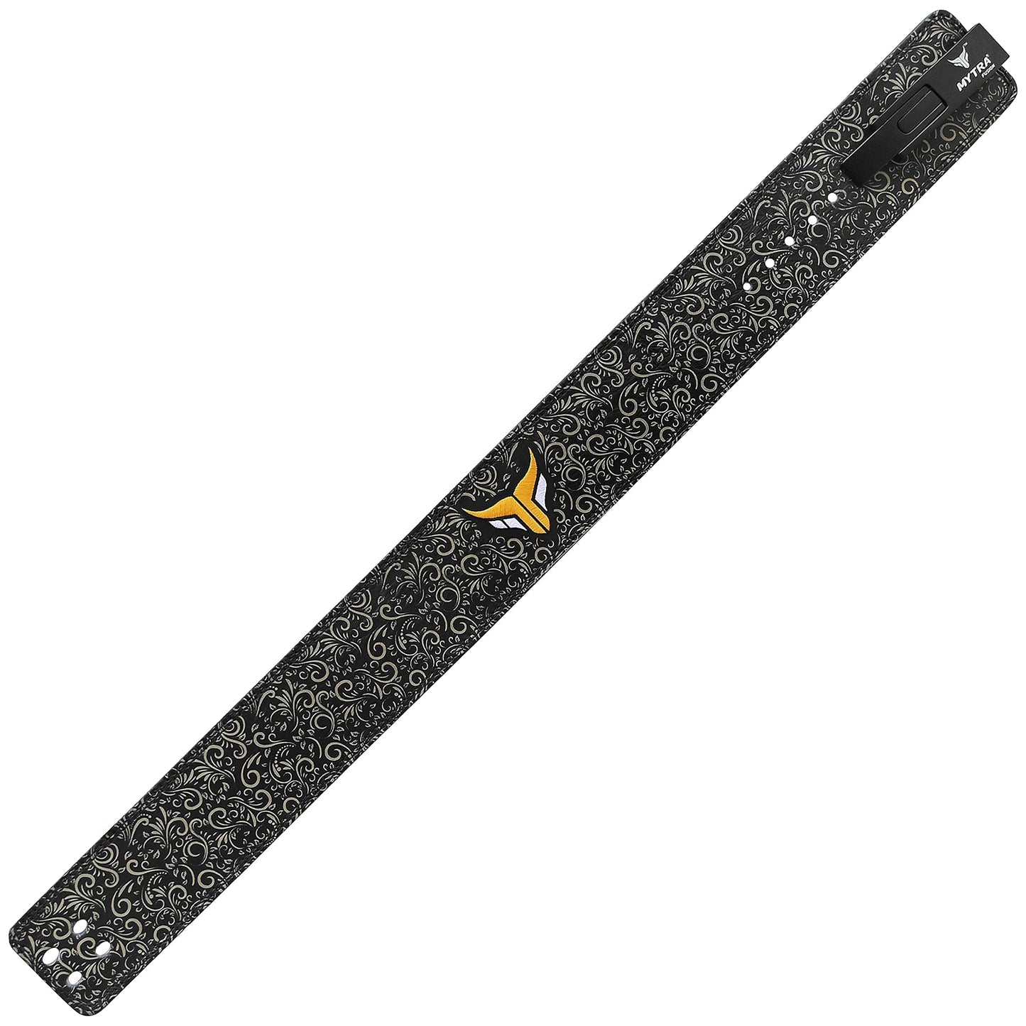 Mytra Fusion Gym Belt whit Buckle Weight Lifting Belt for Gym, Fitness, Workout, women & men Weightlifting Belt (Black, M)