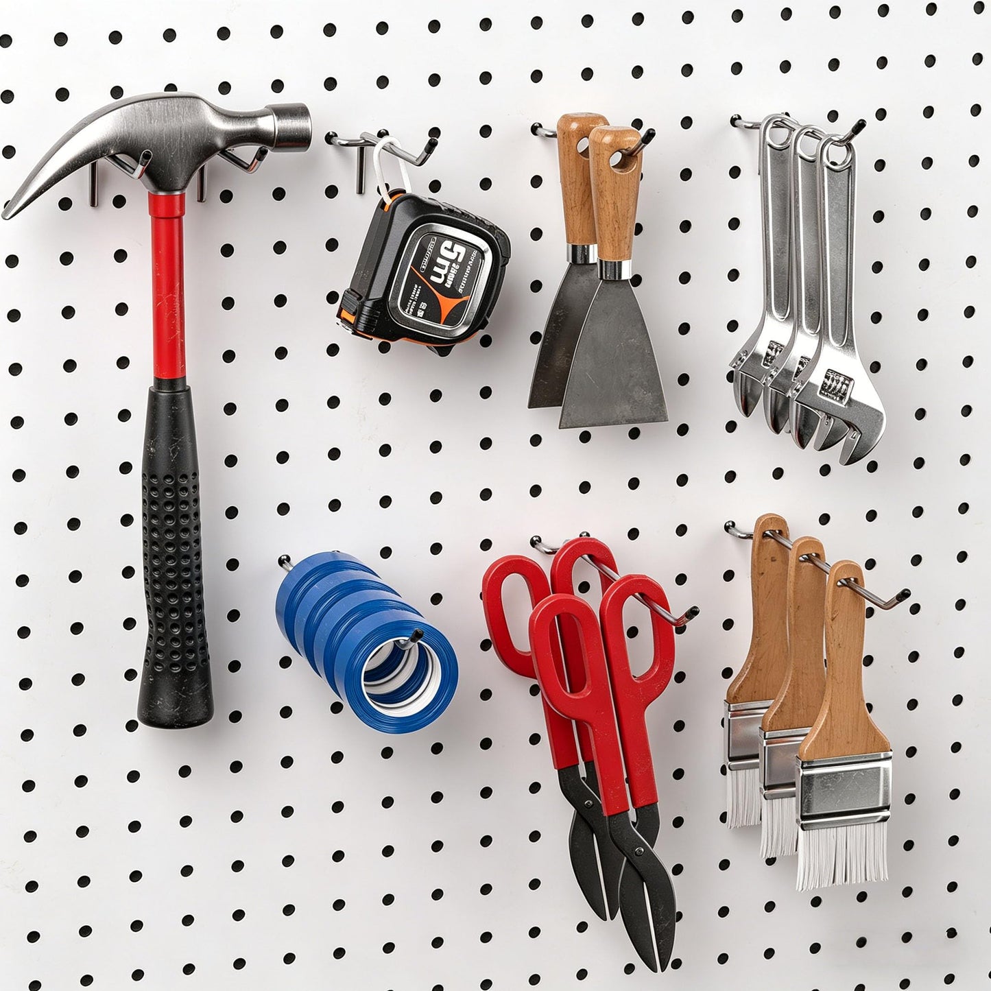 FRIMOONY Pegboard Hooks Assortment with Pegboard Bins, Peg Locks, for Organizing Various Tools, 80 Piece