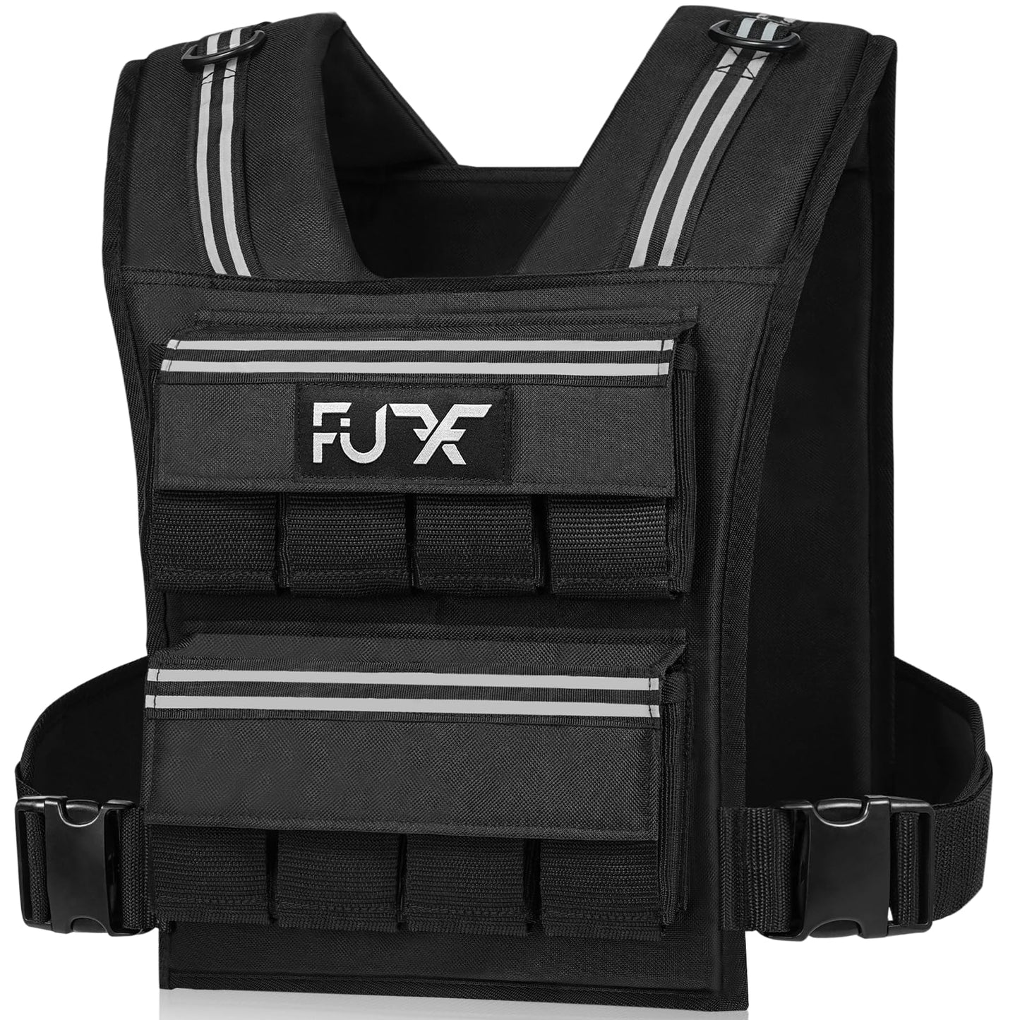 FUFF Adjustable Weighted Vest Men,40 LB Weight Vest for Strength Trainin, Workout Vest Woman with Removable Iron Weights for Walking, Rucking, Running, Exercise
