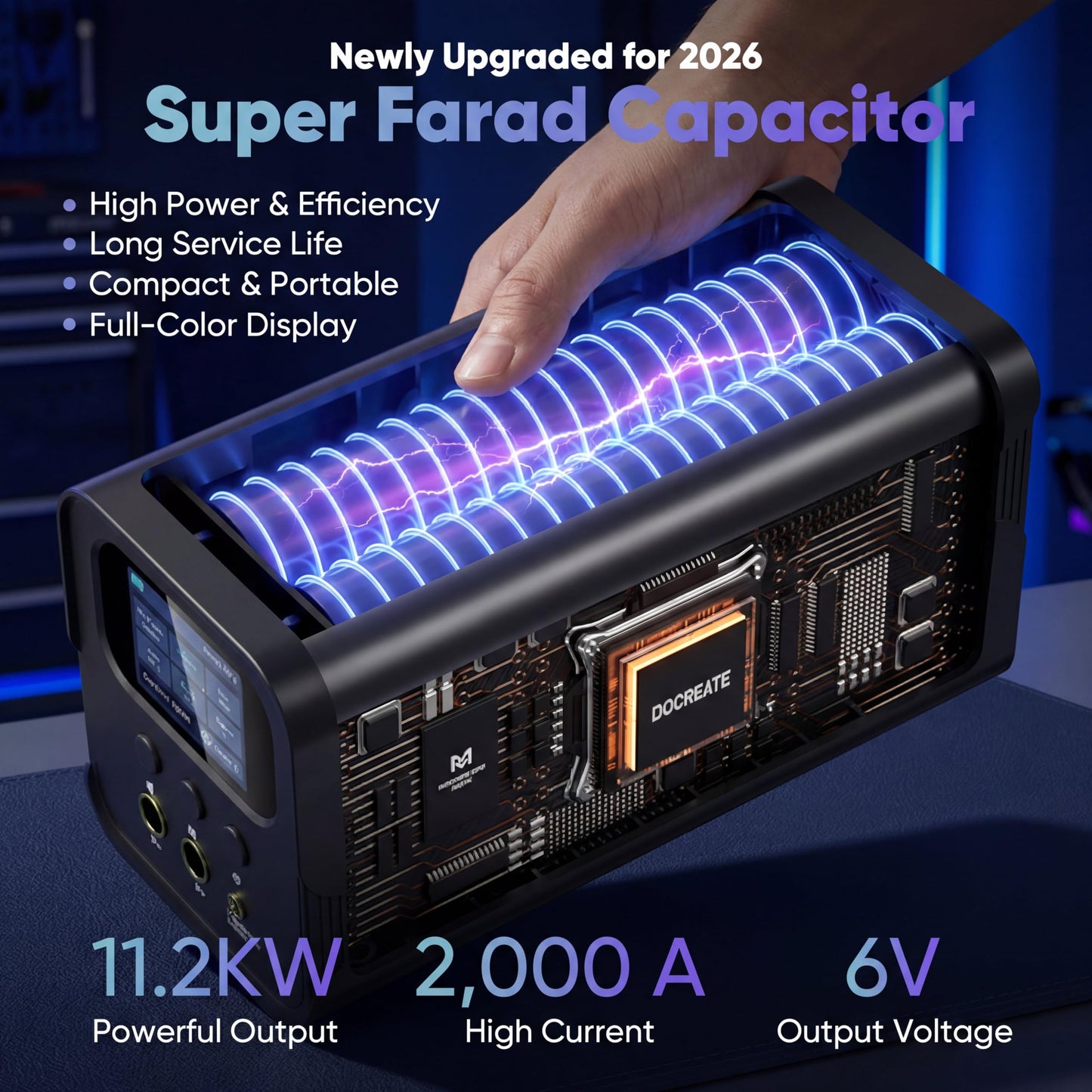 Capacitor Spot Welder for Battery Pack, 10.5kW Farad Welding Machine, Automatic & Foot Pedal Modes, 100-240V, for 18650/21700/LiFePO4 Cells, Nickel Strip Welding Kit