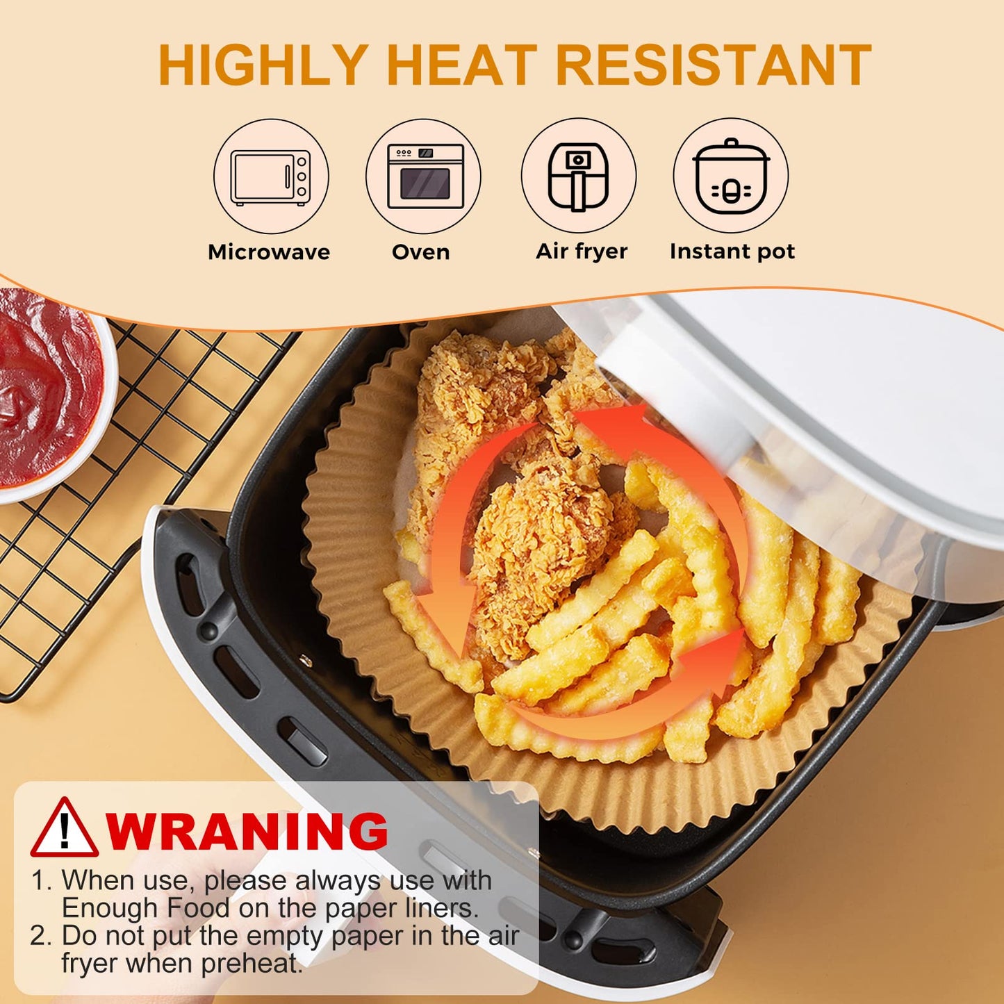 Vailnd Small Round Air Fryer Liners Disposable, 200 PCS 6.3" Air Fryer Paper Liners for Ninja AF101, Non-Stick and Oil Proof Baking Paper Liner for 2-4 qt Airfryer Basket
