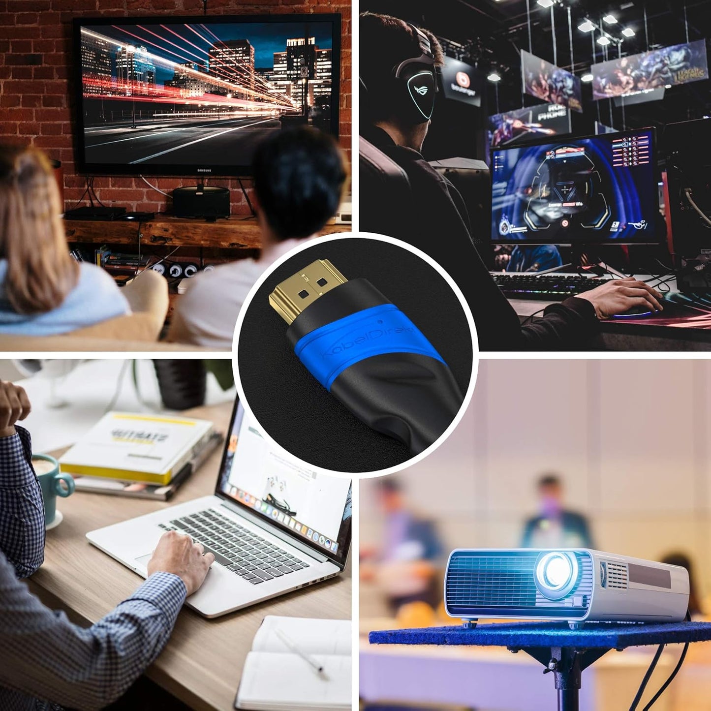 4K 41ft (20ft75ft) 4K@60Hz, PS5, KabelDirekt HDMI Cable & Longer HDMI Cables German-Engineered HDMI Cord Supports UHD
