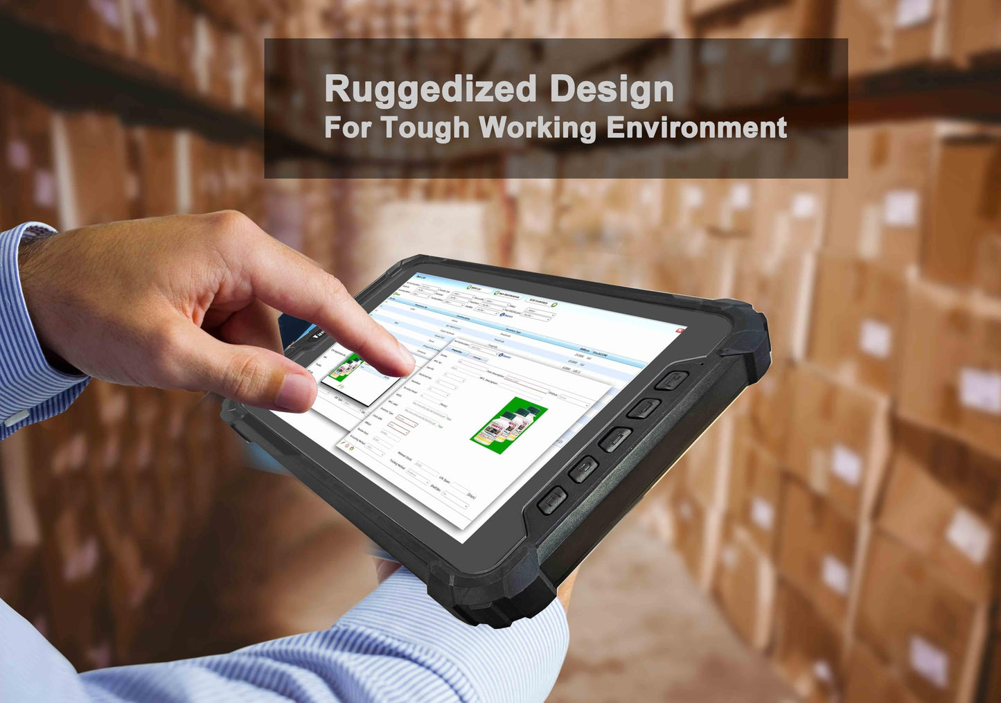 Vanquisher [2025 Launched] Ultra Rugged 8-inch Enterprise Tablet PC, Android 14 Warehouse Tablet with 2D Barcode Scanner | 8GB+128GB Large Memory | 10000mAh High Capacity Battery | IP67 Waterproof