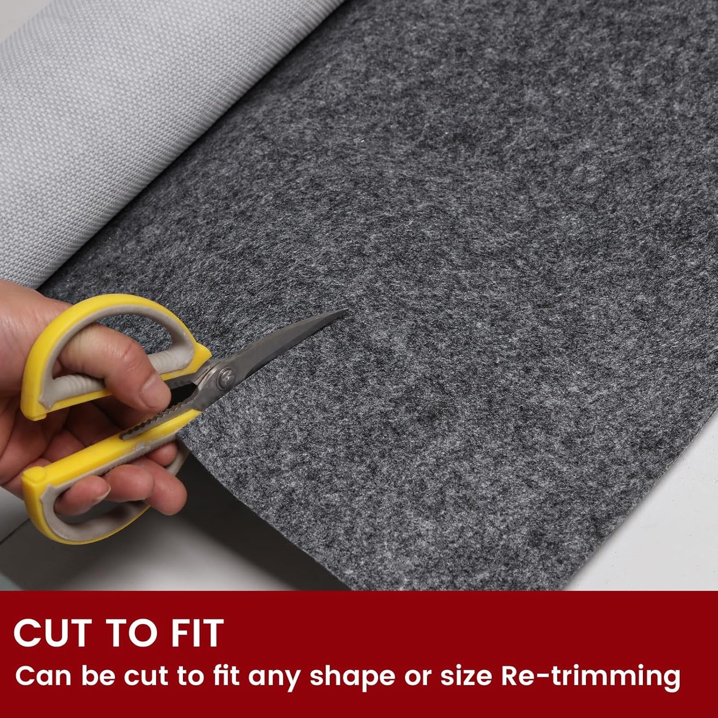 Skiennix Waterproof Rug Pad - Non-Slip Carpet Pad for All Floors | 8x10 ft Felt Pad for Hardwood