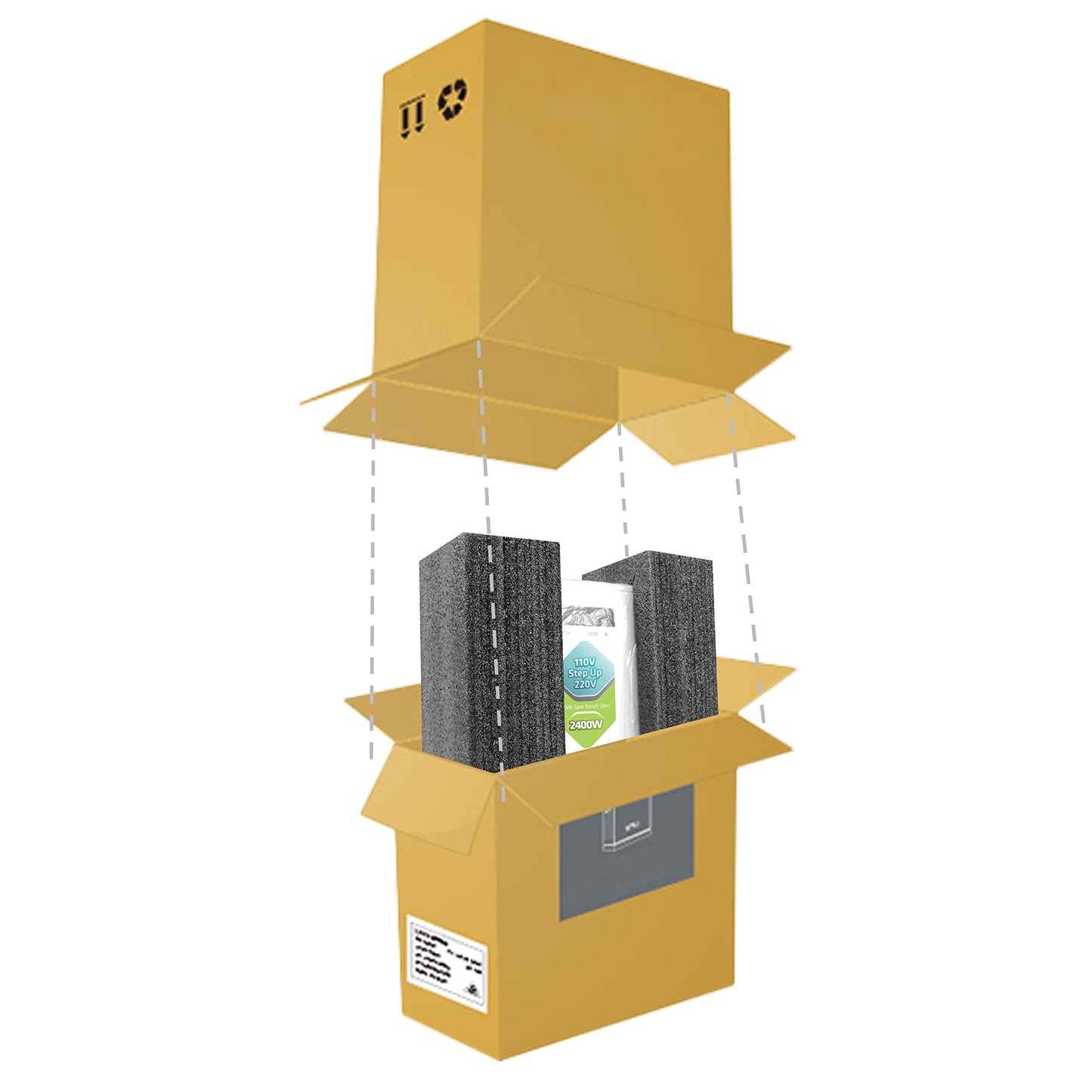 UMI 2400W Step Up Voltage Converter, Heavy Duty Power Transformer for Large Capacity Devices, Europe Appliance 110v to 220v