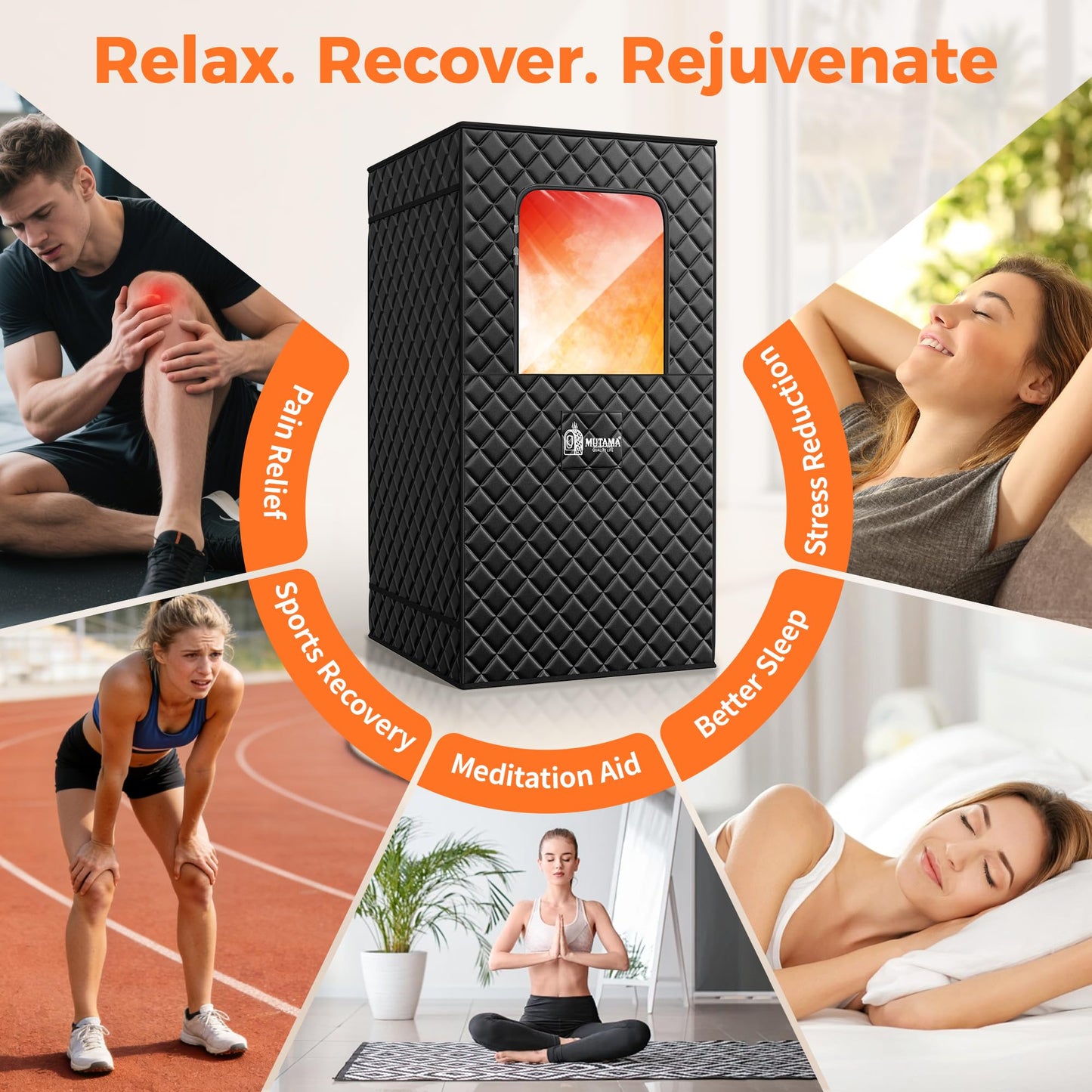 Sauna Box, 3L Portable Steam Sauna Tent for Home & Indoor Use, 1400w Personal Sauna Pod, Remote Control, Folding Chair, 15 Levels, 99-Min Timer,32" x 32" x 71"