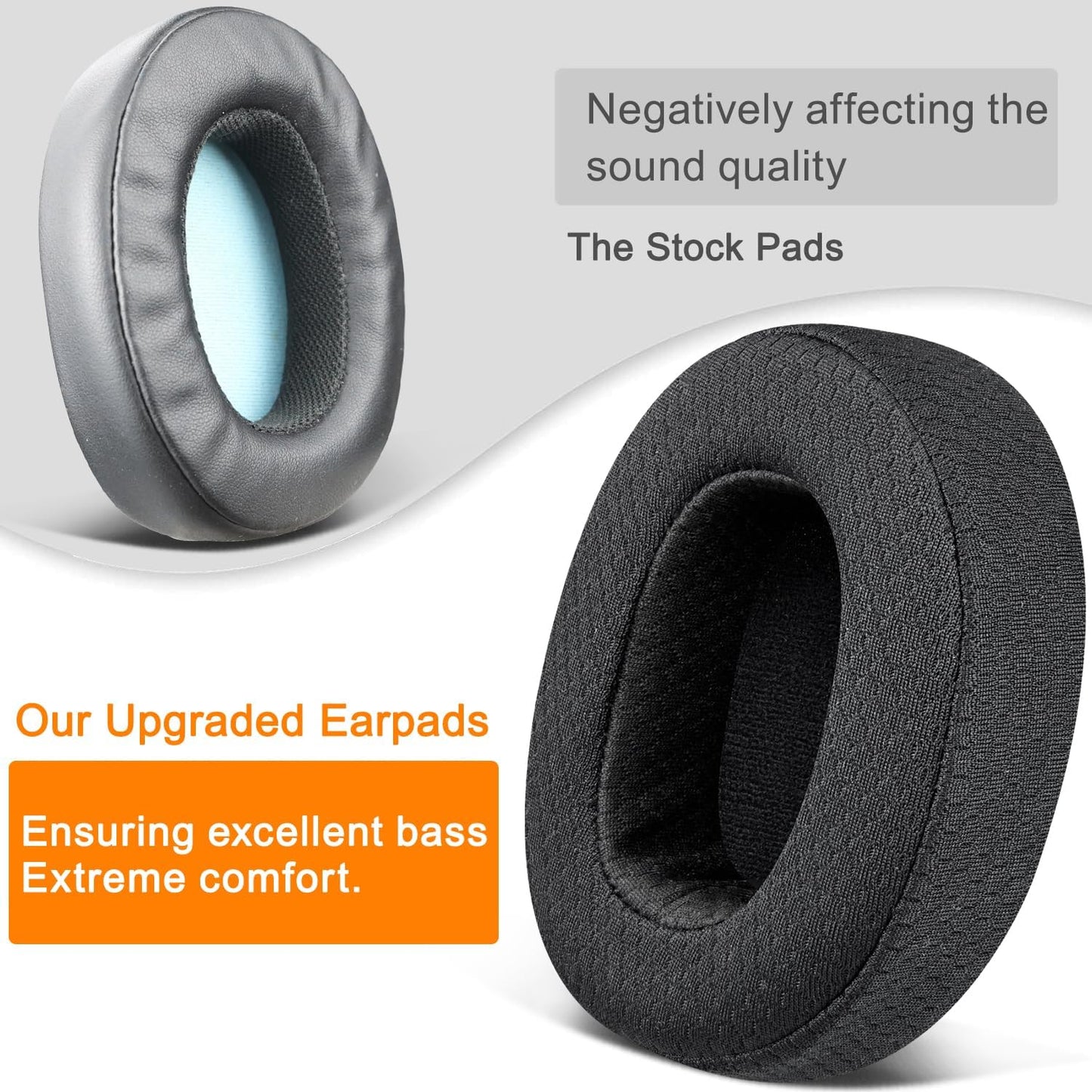 SOULWIT 3/ANC/Evo Wireless/540/ANC/Evo Mesh Fabric Replacement Earpads for Skullcandy Hesh & Crusher & Venue ANC