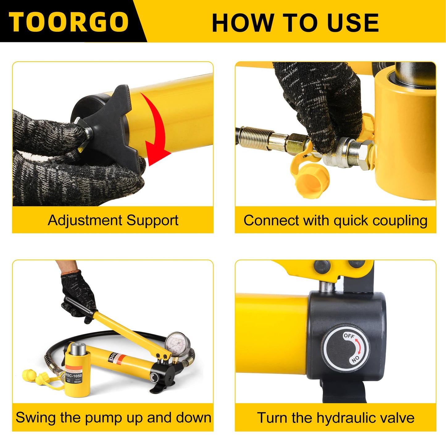 TOORGO CP-180 Hydraulic Hand Pump with Oil Gauge,Hand Operated Pump Manual Pump Hydraulic Pump for Lifting Cylinders