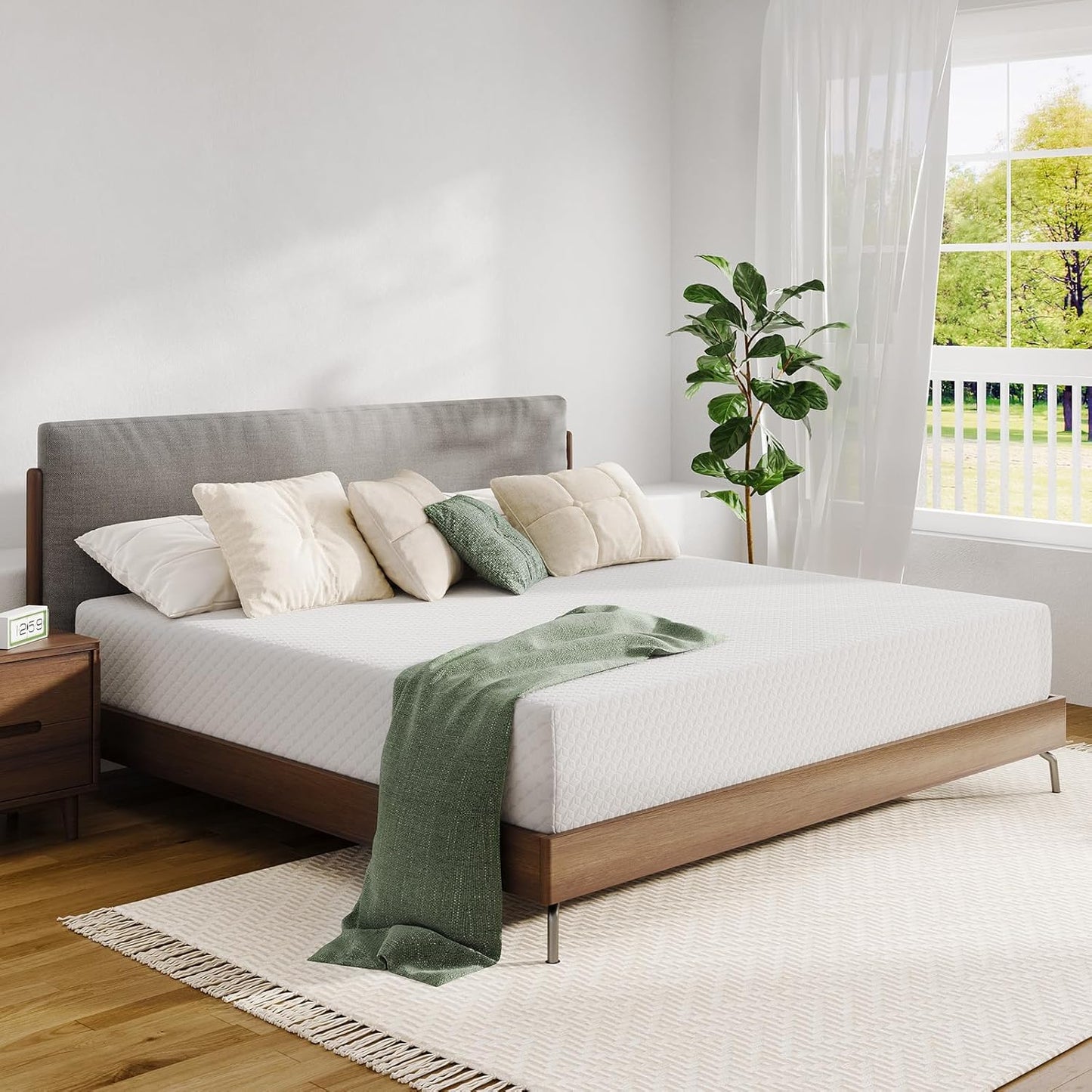 Novilla King Mattress - 12 Inch Memory Foam for Pressure Relief & Cool Sleep | Removable Washable Cover