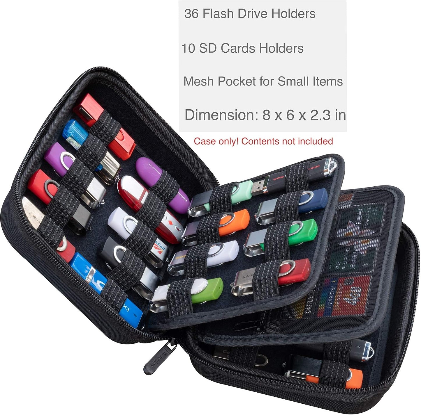 ButterFox 36 Large Capacity USB Thumb Flash Pen Drive Storage Holder/Memory Card SD Card Holder Case/Universial