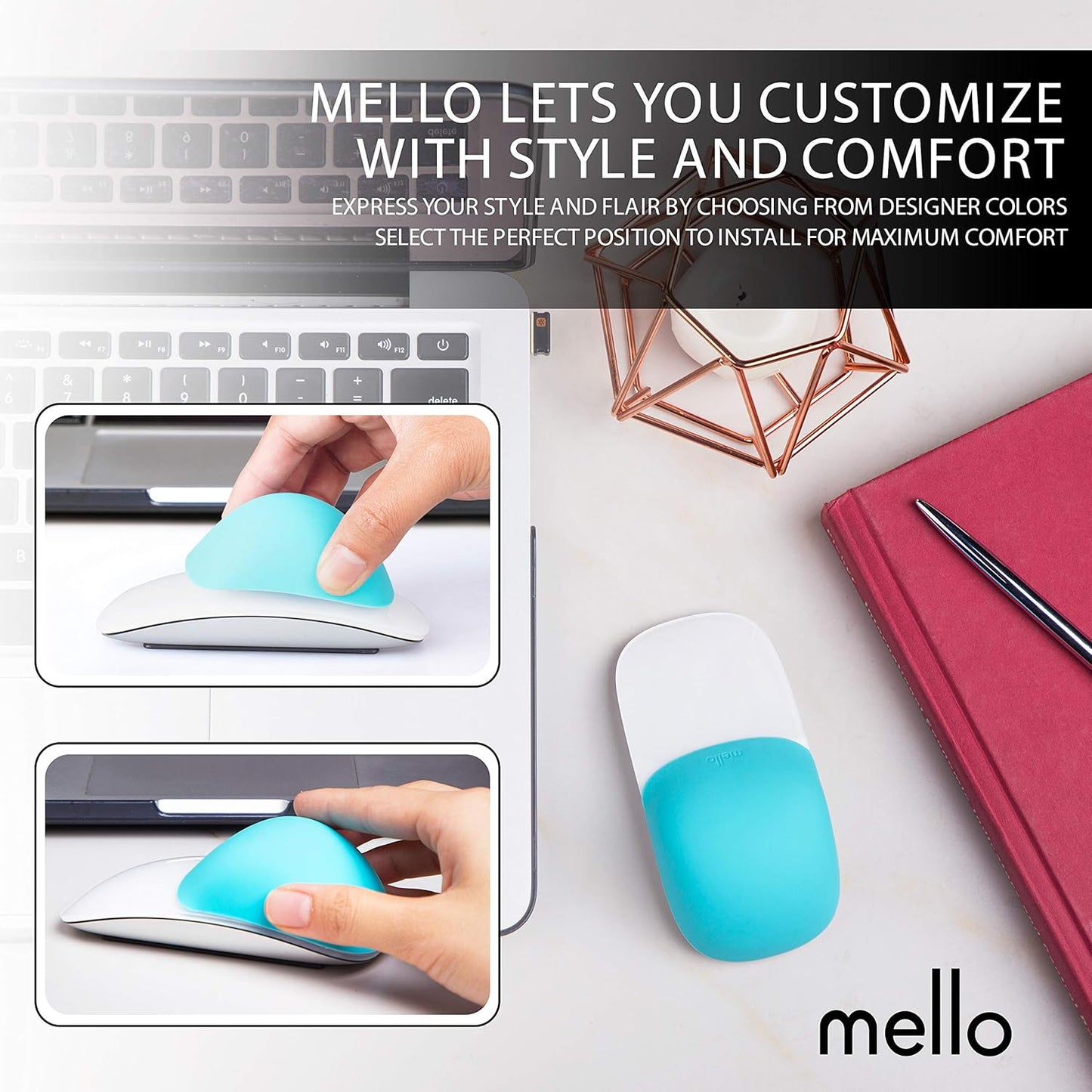 ELEMENTING 1 2 Mello Silicone Cushion Compatible with Apple Magic Mouse & (Marshmello White)