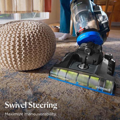 Bissell CleanView Swivel Vacuum - Triple Action Brush Roll, Swivel Steering & Easy-Empty Dirt Tank