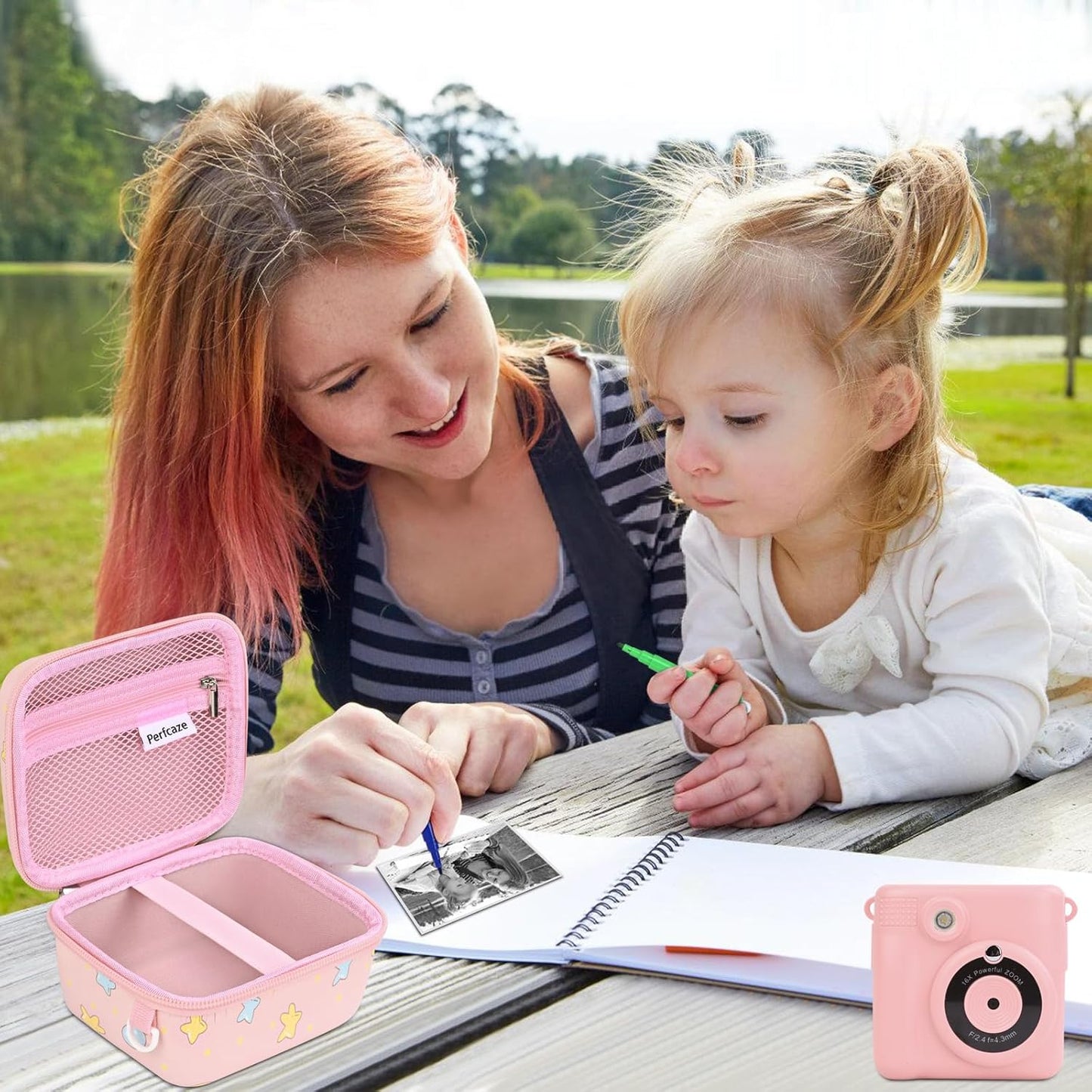 Kids Instant Print Camera Case Compatible with Dylanto/Gofunly/DUDUDRAGON/ESOXOFFORE Kids Camera, Prints Paper Water