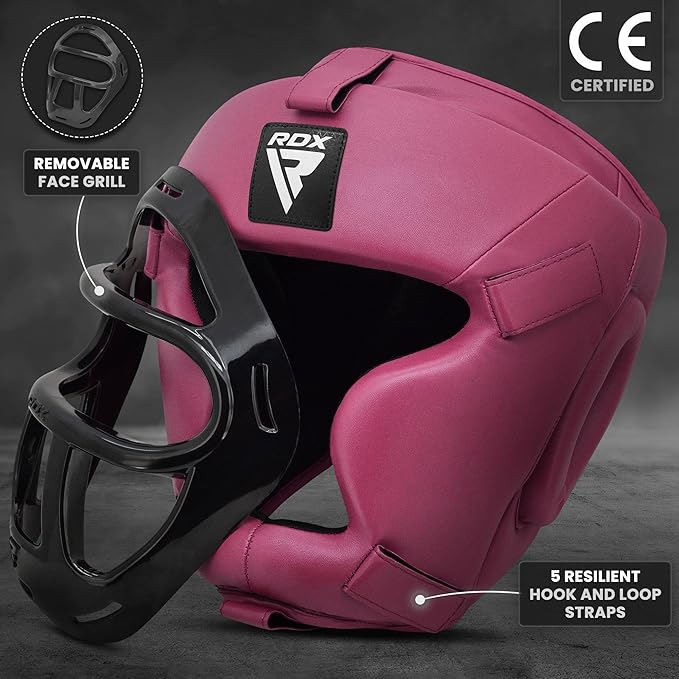RDX Boxing Headgear MMA Muay Thai, Removable Face Grill, Head Gear for Sparring Grappling Martial Arts Kickboxing Taekwondo Karate BJJ Training