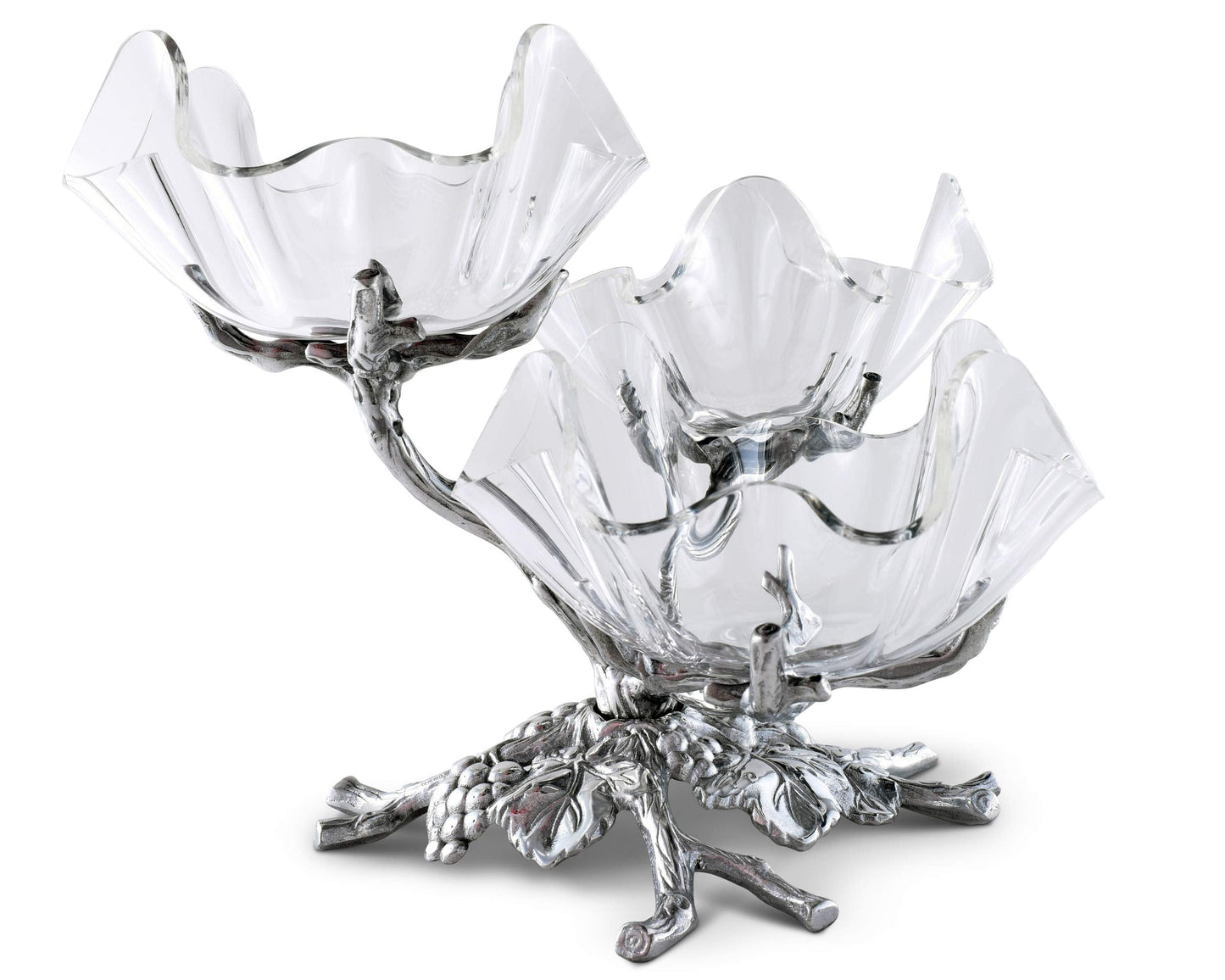 Arthur Court Grape 3-Tier Acrylic Bowl Stand