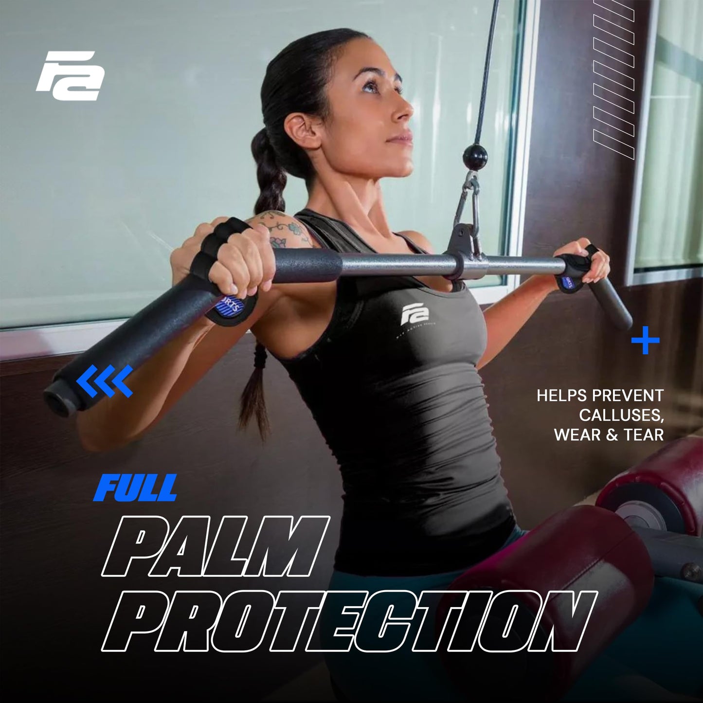 Fit Active Sports Weight Lifting Gloves for Men & Women - Durable Gym Workout Gloves with Grip Pads, Rubber Padding to Prevent Calluses | Blue, Small/Medium
