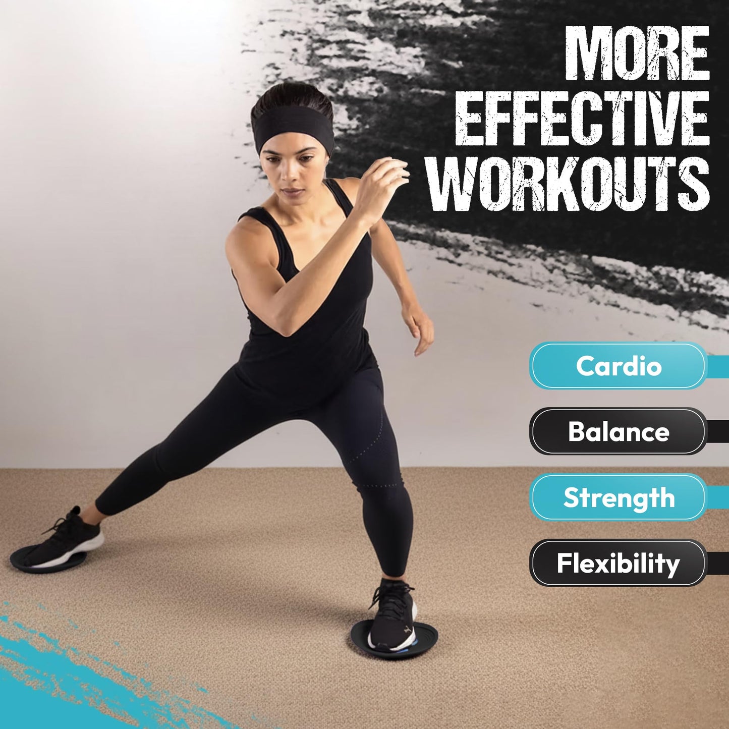 Gliding Discs for Working Out - Black - Sliding Discs for Carpet Floors, 1 Pair, Authentic Original Discs for Full Body Resistance Workout, Includes 4 Streaming Video Workouts - Home Exercise