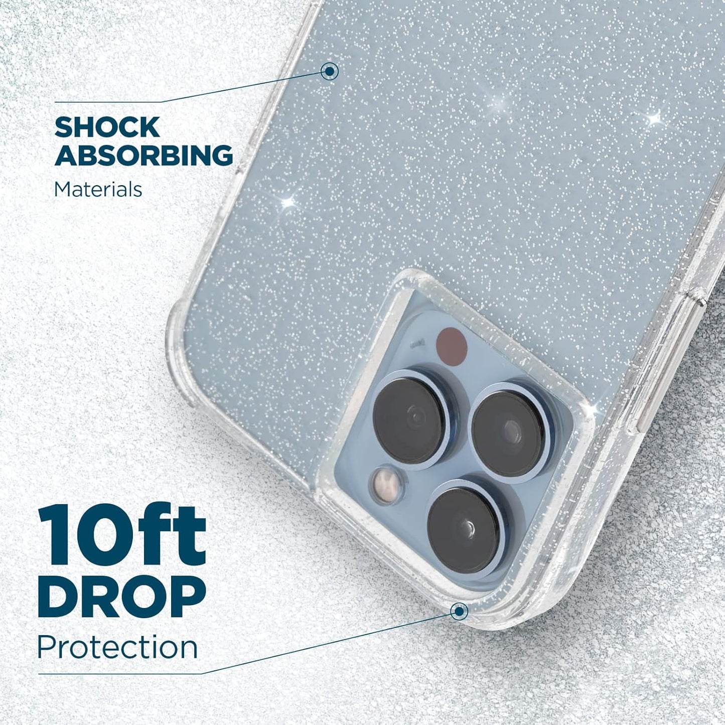 Case-Mate 13/13 /12 /12 10ft 6.1 Inch iPhone Pro Pro Case - Sheer Crystal Clear w/ Drop Protection & Wireless Charging