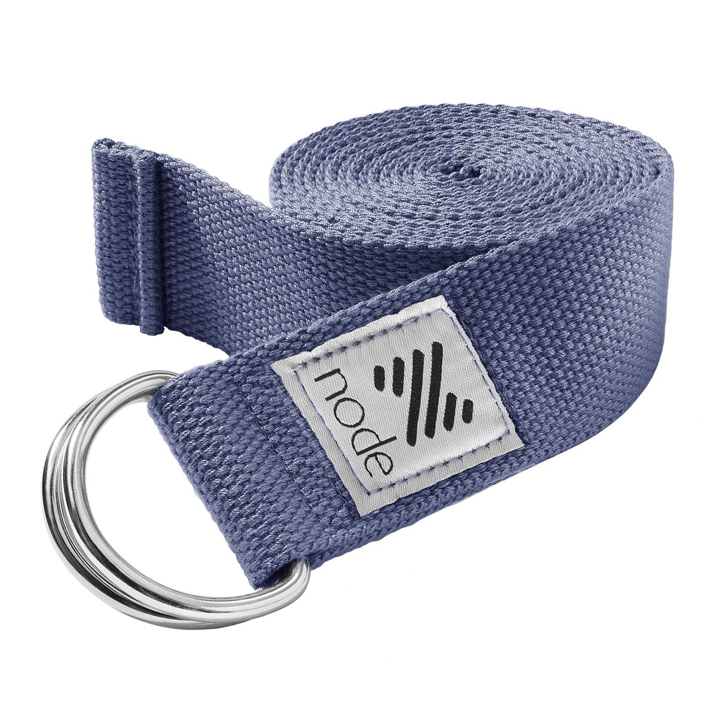 node by Philosophy Gym 7-1/2' Yoga Strap for Stretching, Woven Yoga Strap with Adjustable D-Ring Buckle for Exercise, Therapy and Fitness - Blue