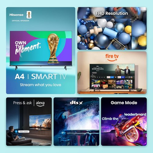 Hisense 32-Inch FHD 1080p Smart Fire TV - DTS Virtual:X, Slim Bezel, Alexa Built-In | 2025 Model