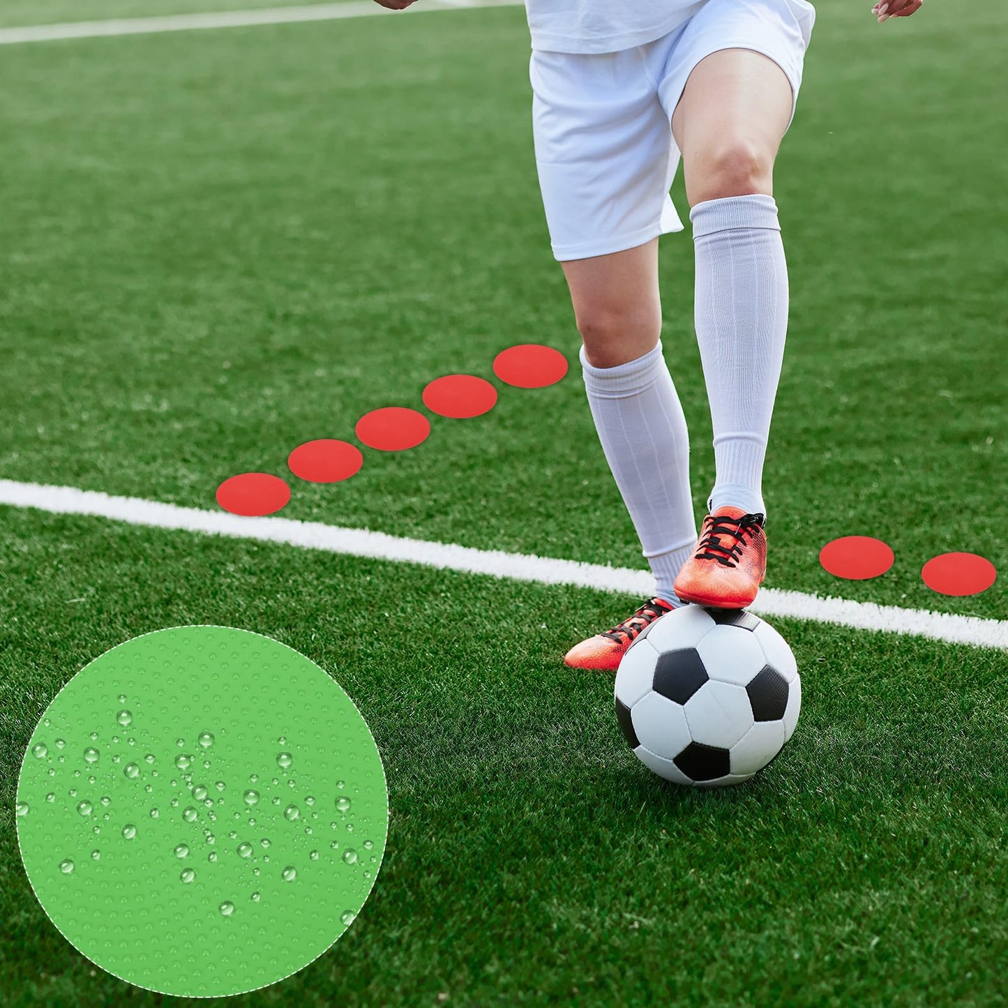 PATIKIL Spot Markers 4 Inch, 12 Pcs Non-Slip Floor Dots Agility Markers Flat Field Cones Poly Dots for Gym PE Speed Training Dance Soccer Basketball Sports, Green
