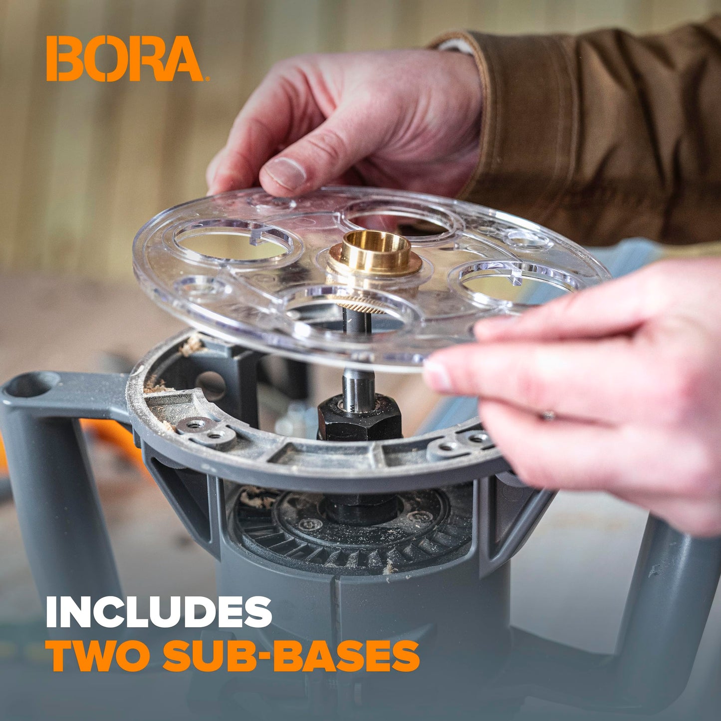 BORA 3.25HP Soft-Start Variable Speed Fixed Base Router Motor 10,000-22,000 RPM - PM-6250