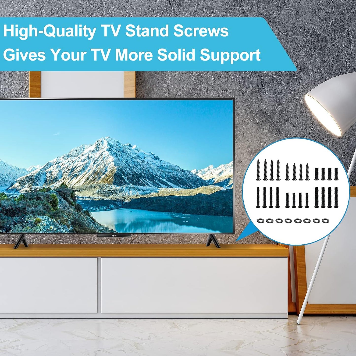 Maozhren Universal TV Stand Screws and Washers Kit for Insignia Sony Toshiba RCA Roku TV Mount Legs, Includes Washers