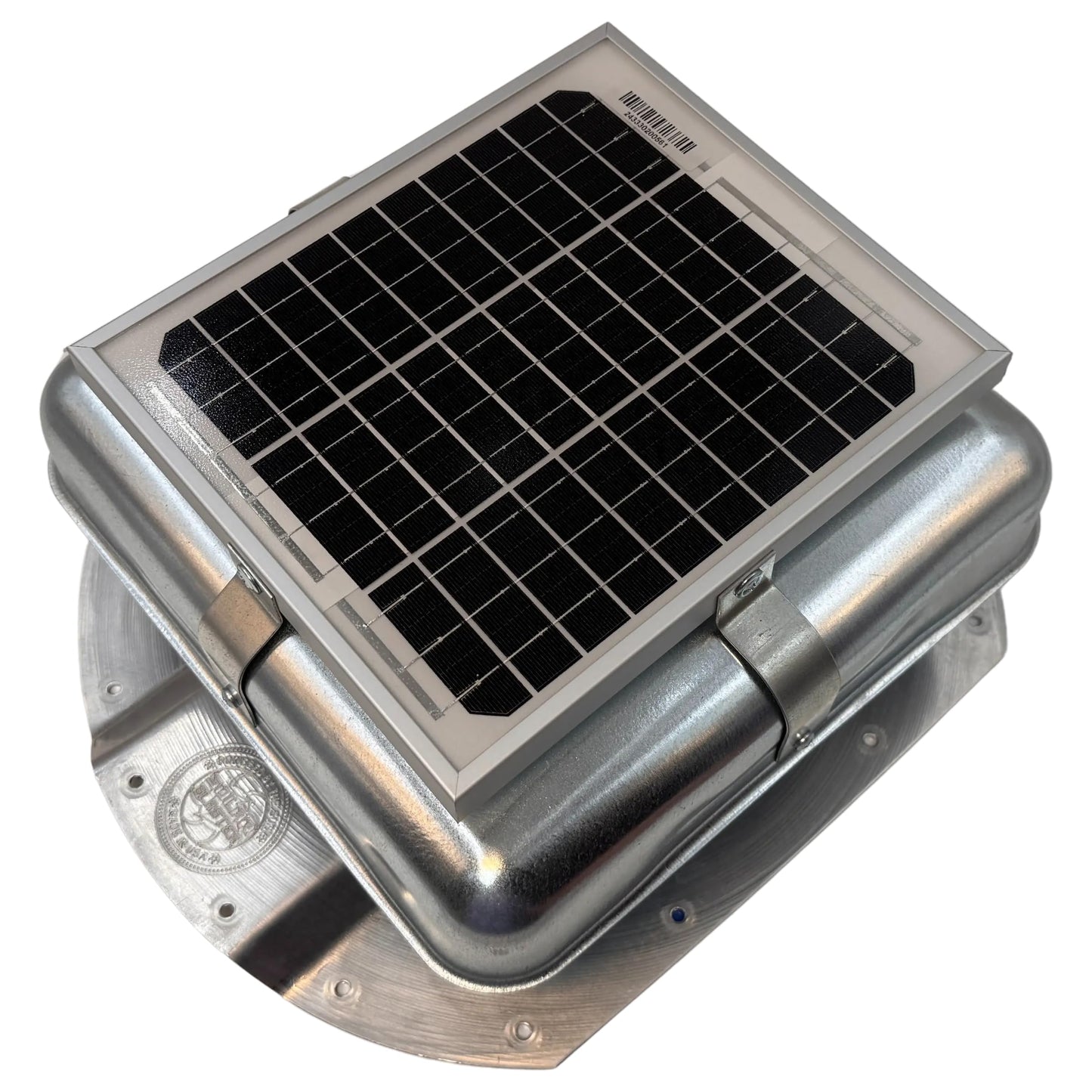 Solar Blaster Solar Mega RoofBlaster for 3.5" ribbed Conex Shipping Container Vent (Galvanized) | Solar Roof Vent Fan for Shipping Container Shipping Container Accessories Storage Container Vent