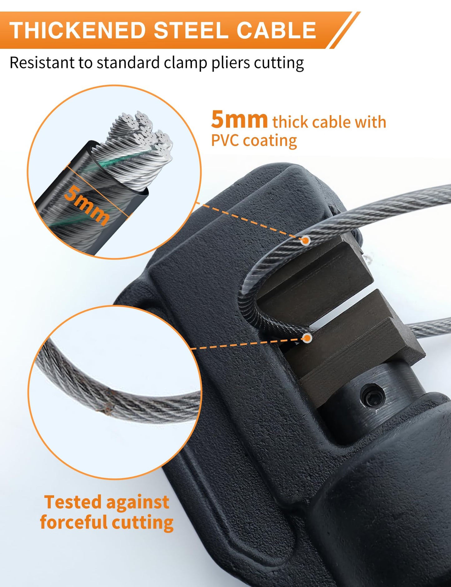 I-EASYDWW 4-Digit Combination Cable Luggage Lock with 3 Interchangeable Steel Cables (9"/24"/47") – for Bike, Backpack, Gym, Cabinet, Gate (Gray, 2 Pack)