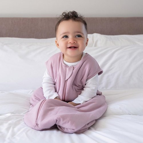 HALO SuperSoft Bamboo Wearable Blanket 1.5 TOG - Buttery Soft Baby Sleep Sack for Newborns & Infants, Hip-Healthy Design, Machine Washable, Medium, Mauve