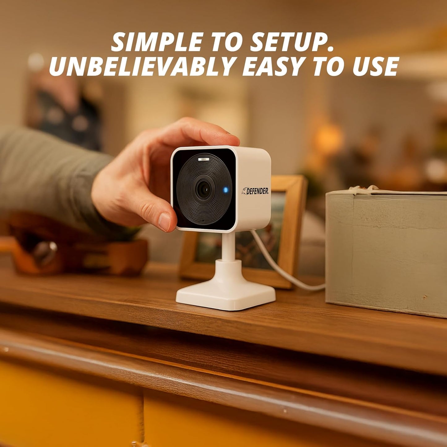 Defender 2K 2-Way GO AI Powered WiFi Indoor/Outdoor Home, Business, Pet, Baby Security Camera, AI Detection, Dual Band