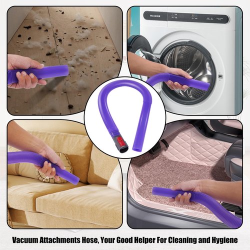 Buhobha Vacuum Crevice Cleaning Attachment Set, 34" Bendable Hose, Fits Dyson V7 V8 V10 V11 V15 GEN5, Dryer Vent Lint Remover, Car Detailing, Home Gap Cleaning