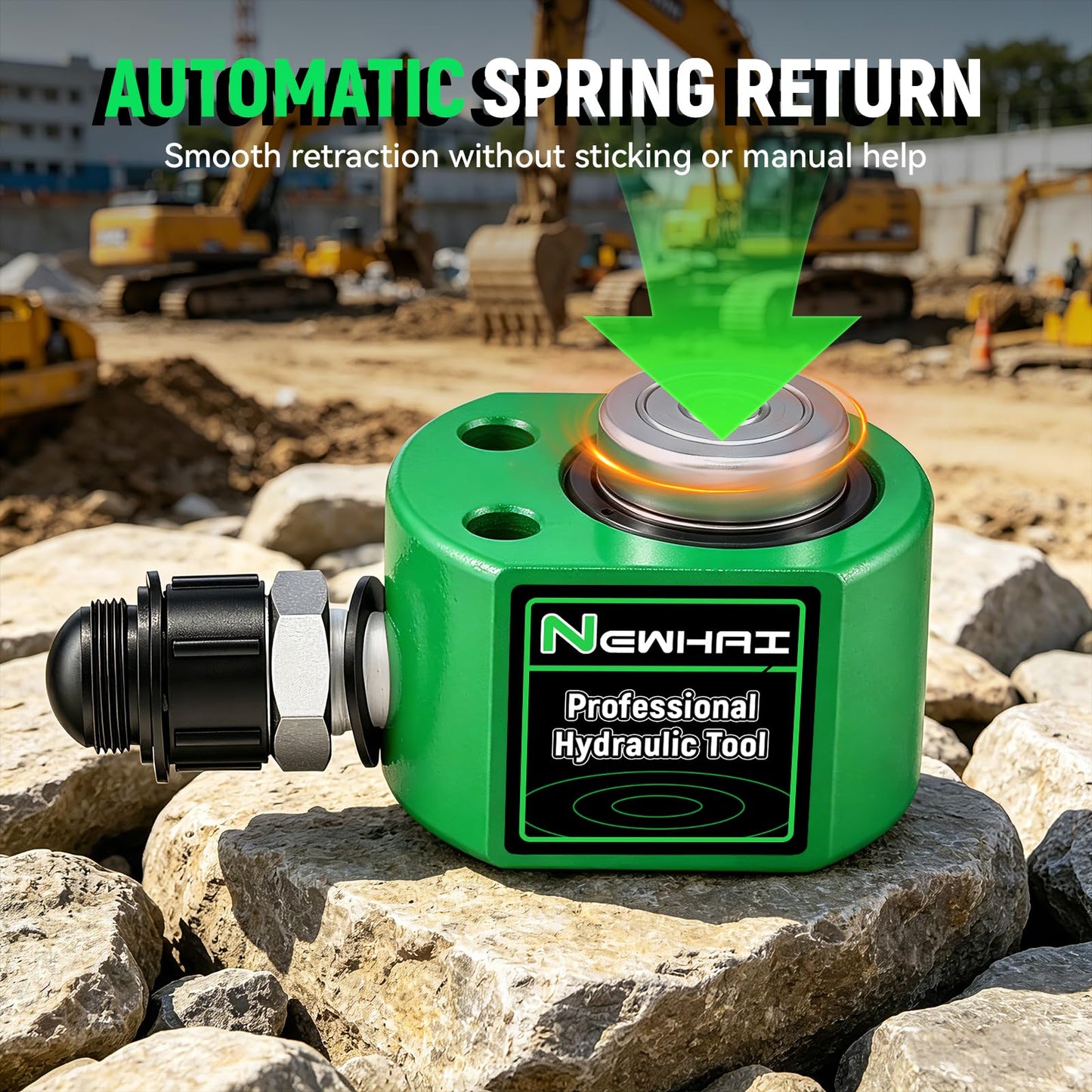 10 Ton Porta Power Ram Kit for Confined Spaces Mini Hydraulic Cylinder 0.39" Stroke with CP-180 Hand Pump Portable Hydraulic Jack for Precise Lifting in Tight Gaps Equipment Repair