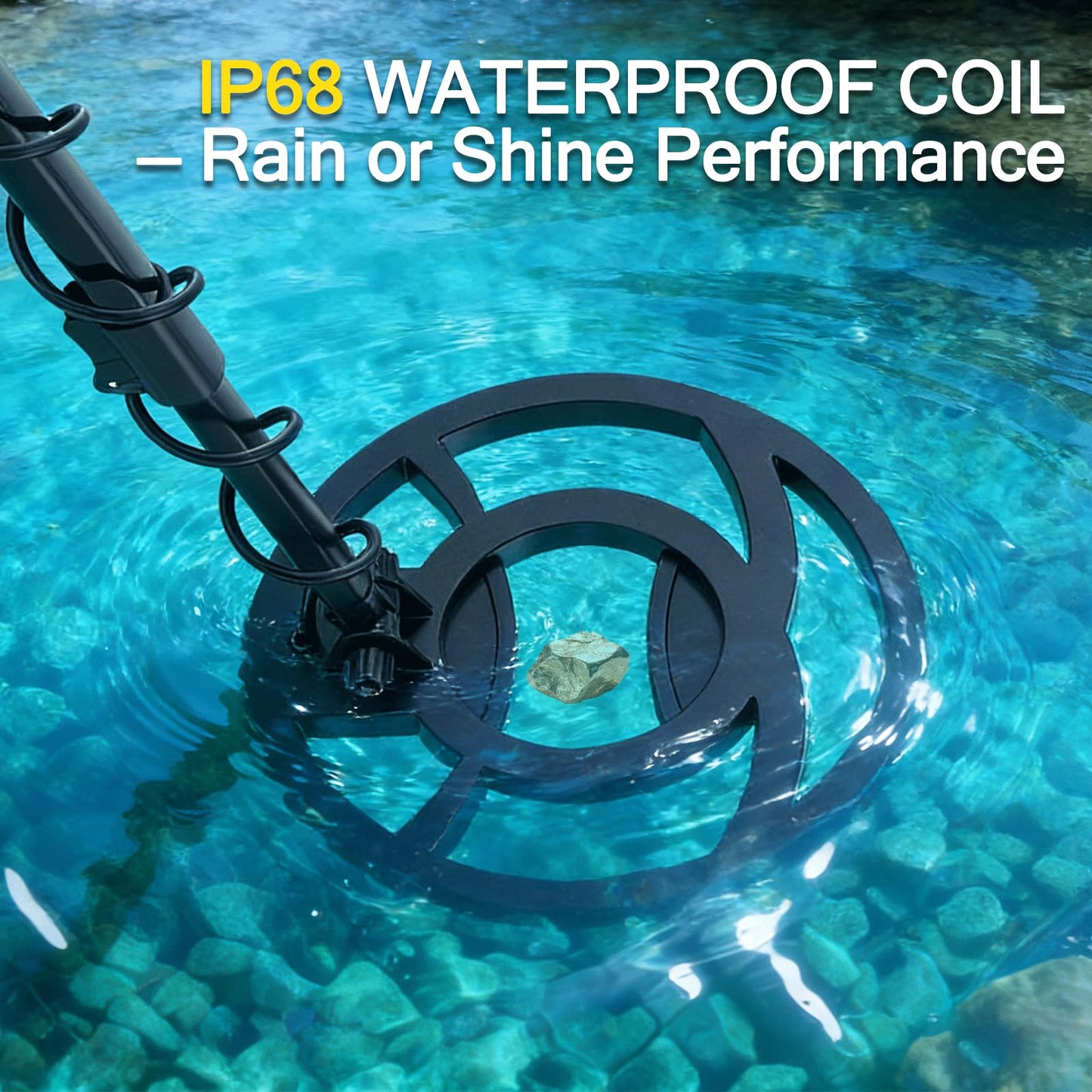 Metal Detector for Adults Professional, Advanced DSP Chip, Waterproof Pinpoint, High Accuracy Gold and Silver Detection, Underwater and Beach Use, 10'' IP68 Coil, Bigger LCD, Gifts for Men