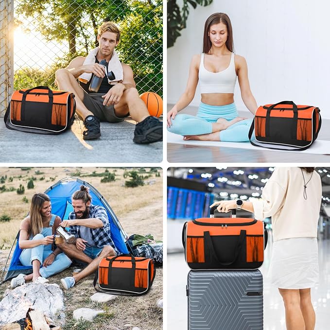 BuyAgain Duffle Bag, 17" Small Travel Carry On Sport Duffel Gym Bag.