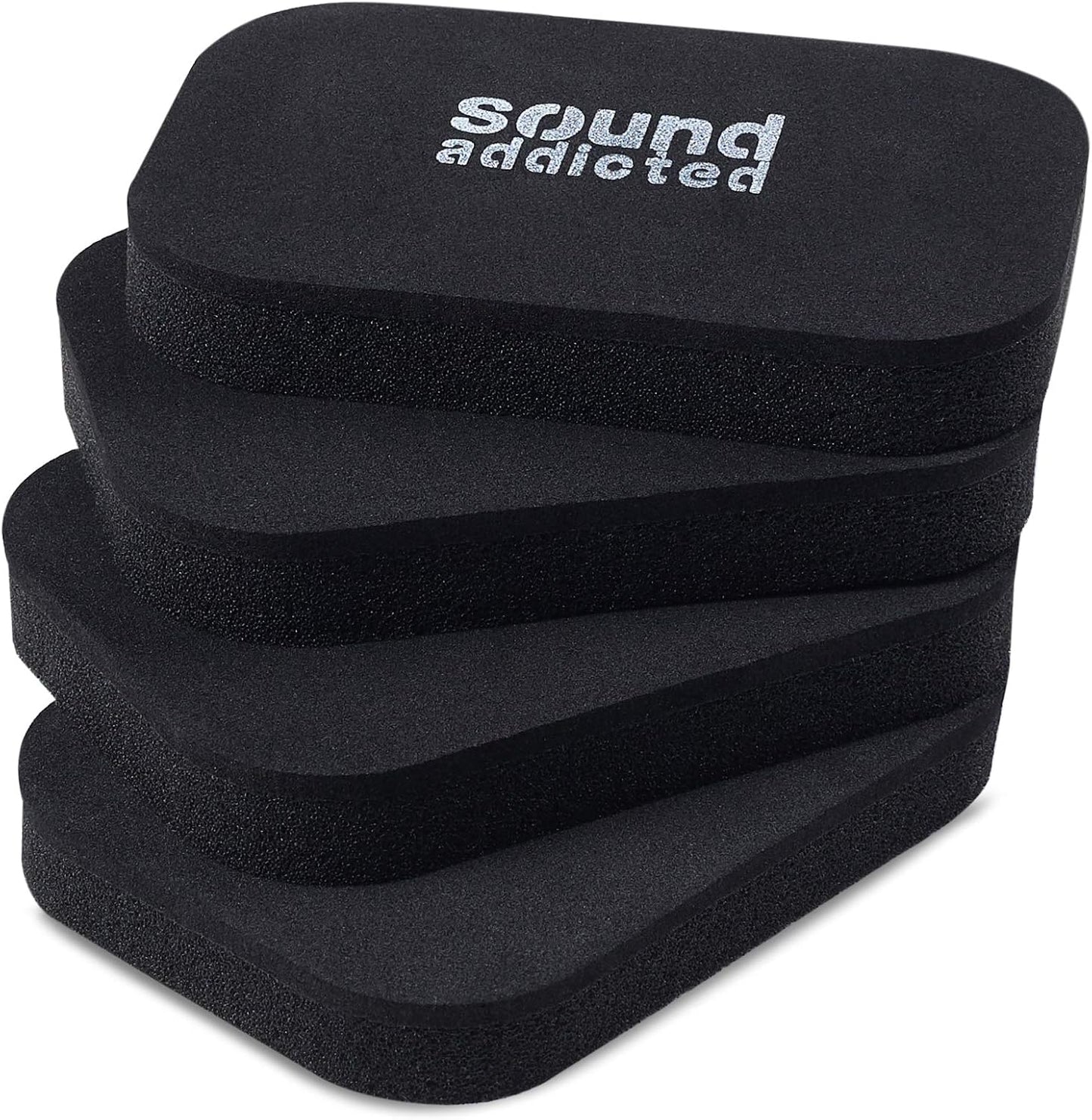 (4Pack) 3.5'' 2.5'' 0.65'' Sound Addicted Isolation Pads for Soundbar - Anti Vibrations Foam Pads Feet x x Suitable
