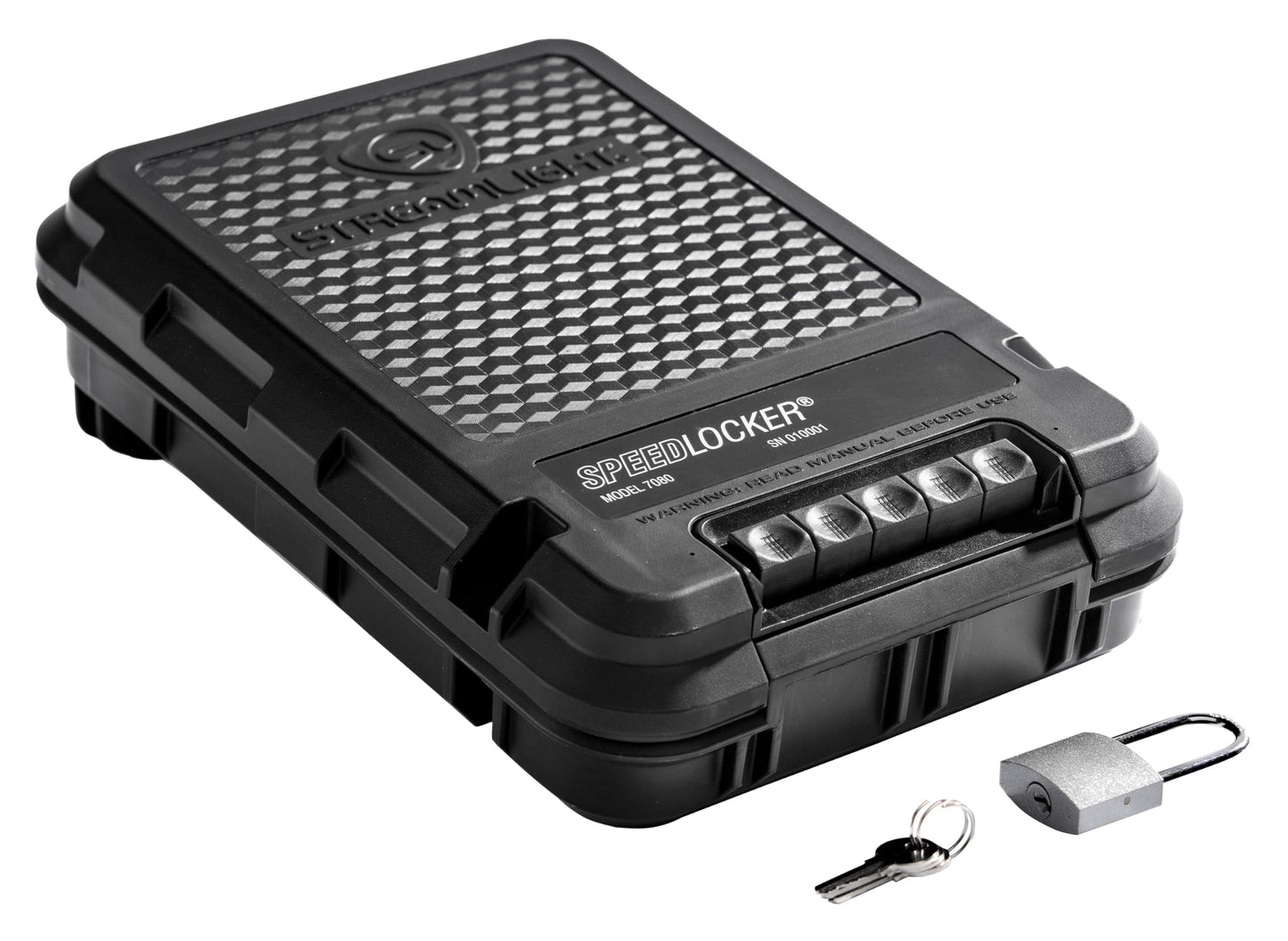 Streamlight 59000 SpeedLocker Personal Portable Lockable Storage Container with User-Selectable Lock Combinations, Black